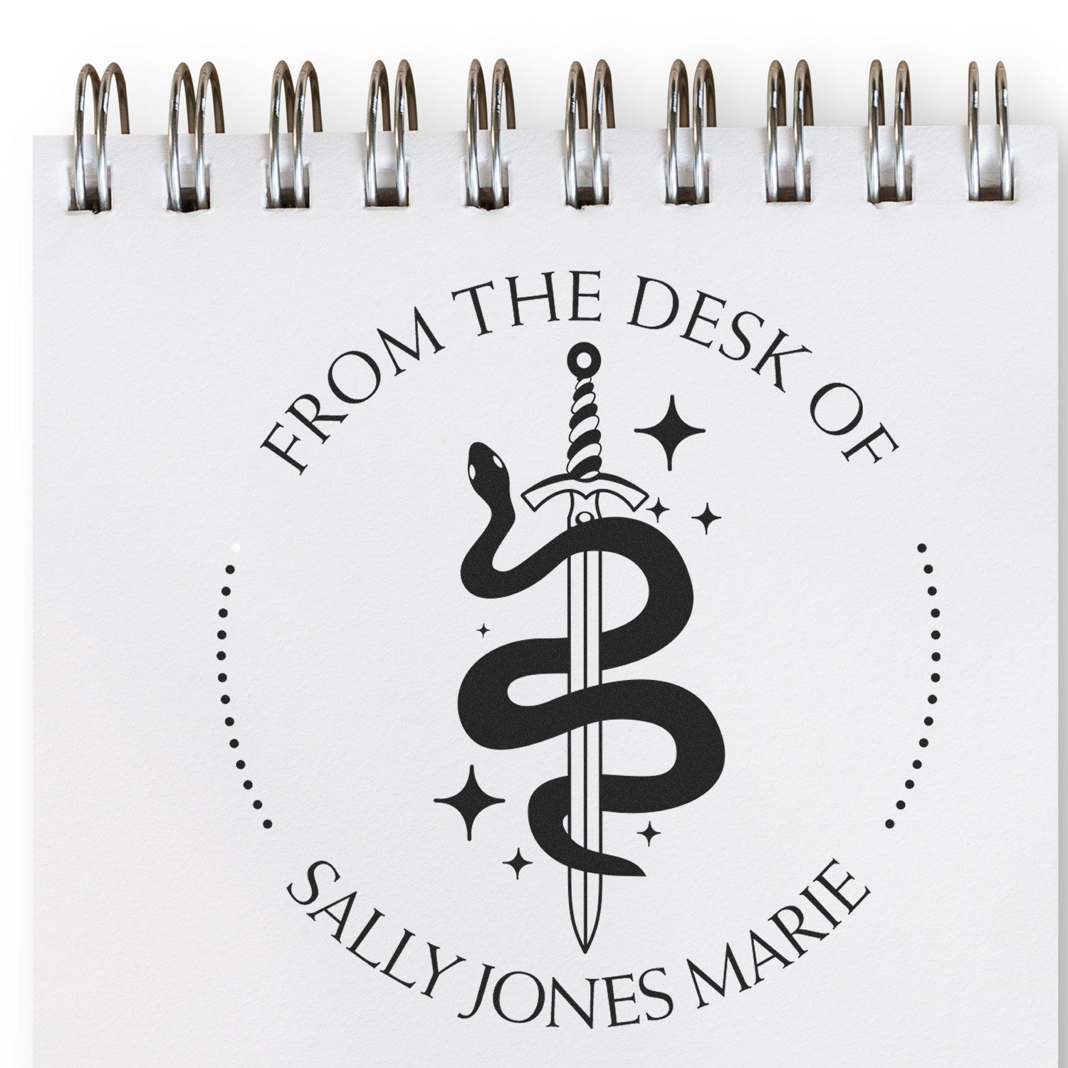 Eclipse Edge Mythical Swords Self-Inking Personalizable Library Bookplate Stamp