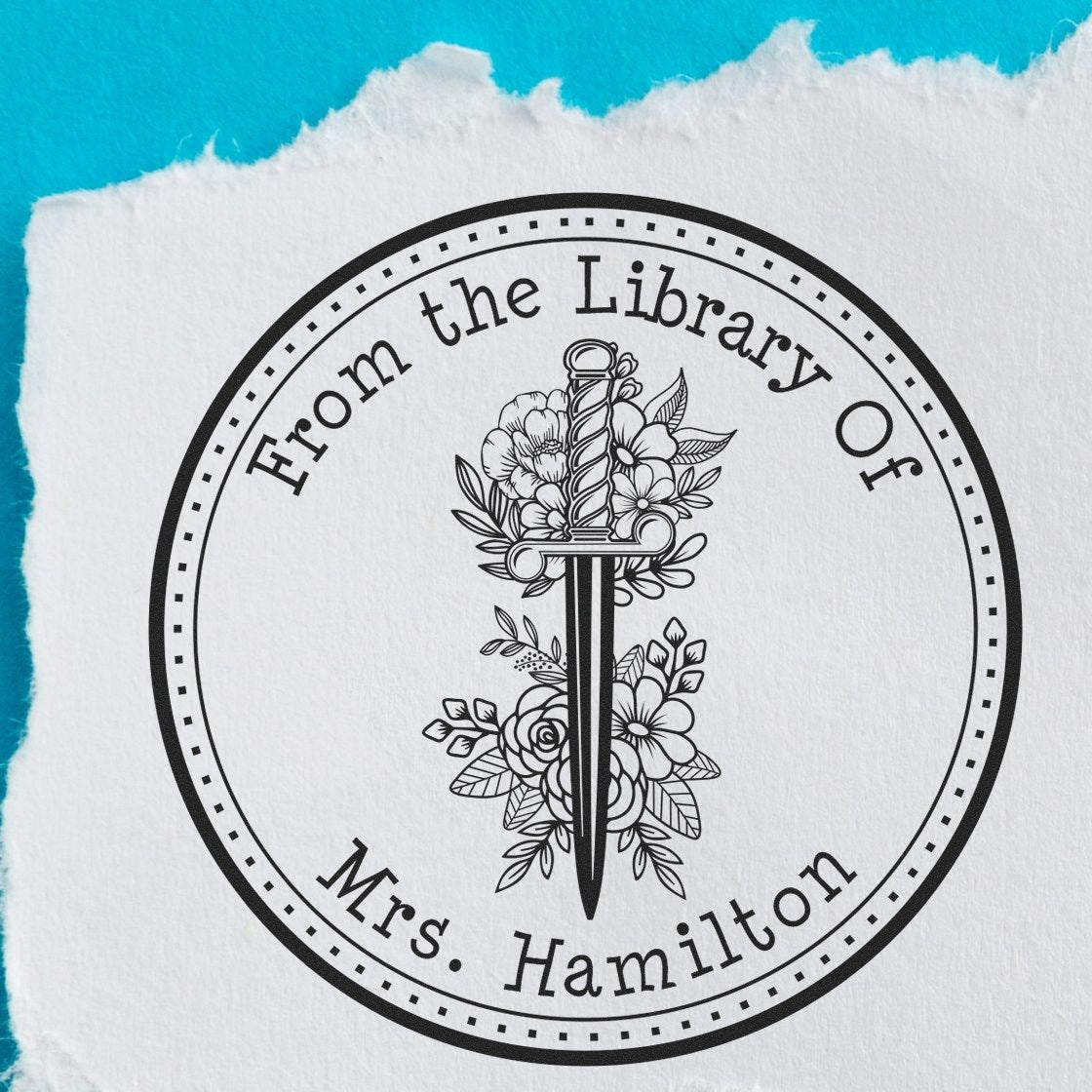 Lightbringer Mythical Swords Self-Inking Personalizable Belongs To The Library Of Stamp