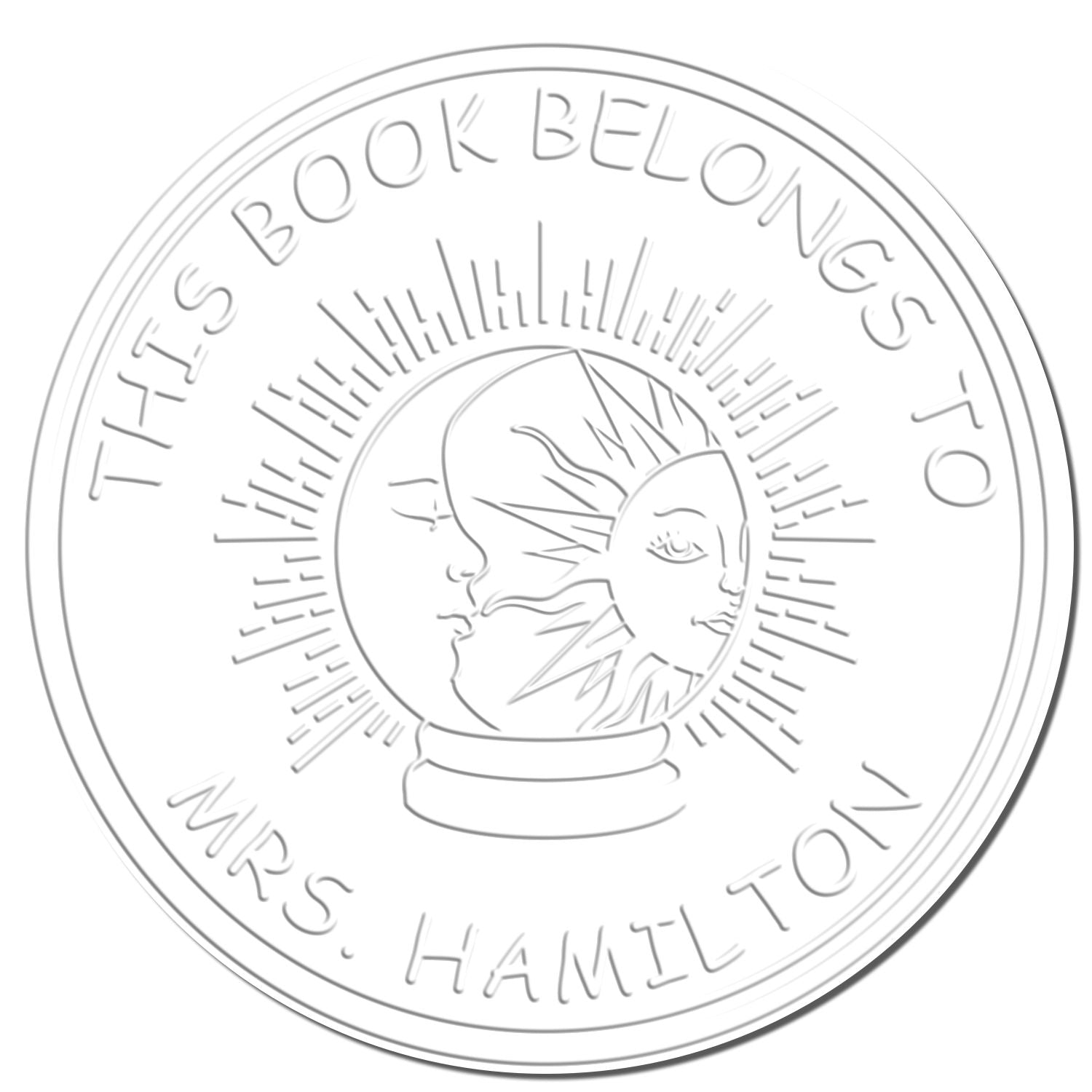 Elysian Dream Mystic Desk Personalizable Book Identification Embosser - Engineer Seal Stamps