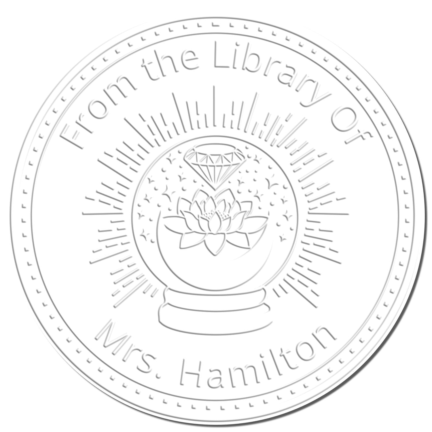 Nocturne's Embrace Mystic Handheld Customized Library Book Seal