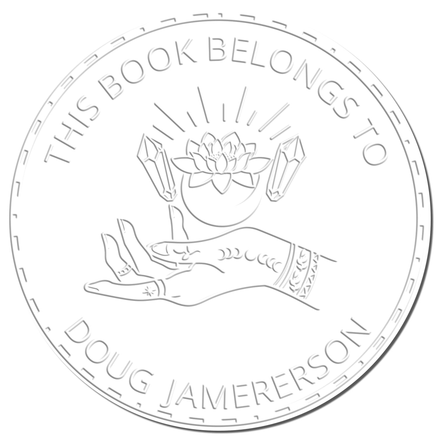 Lumina's Shadow Mystic Desk Personalizable Bookplate Design Seal - Engineer Seal Stamps