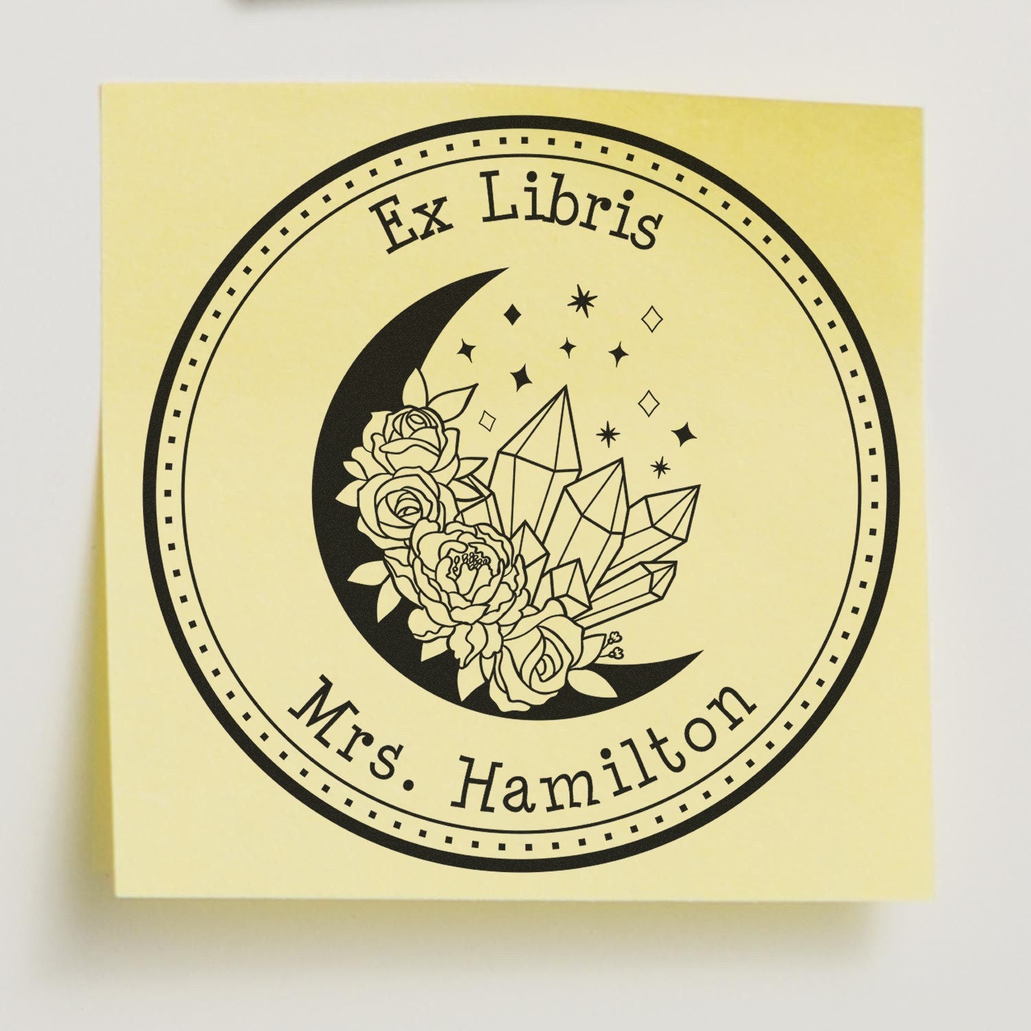 Orion's Paradox Mystic Self-Inking Customizable Bookplate Stamp