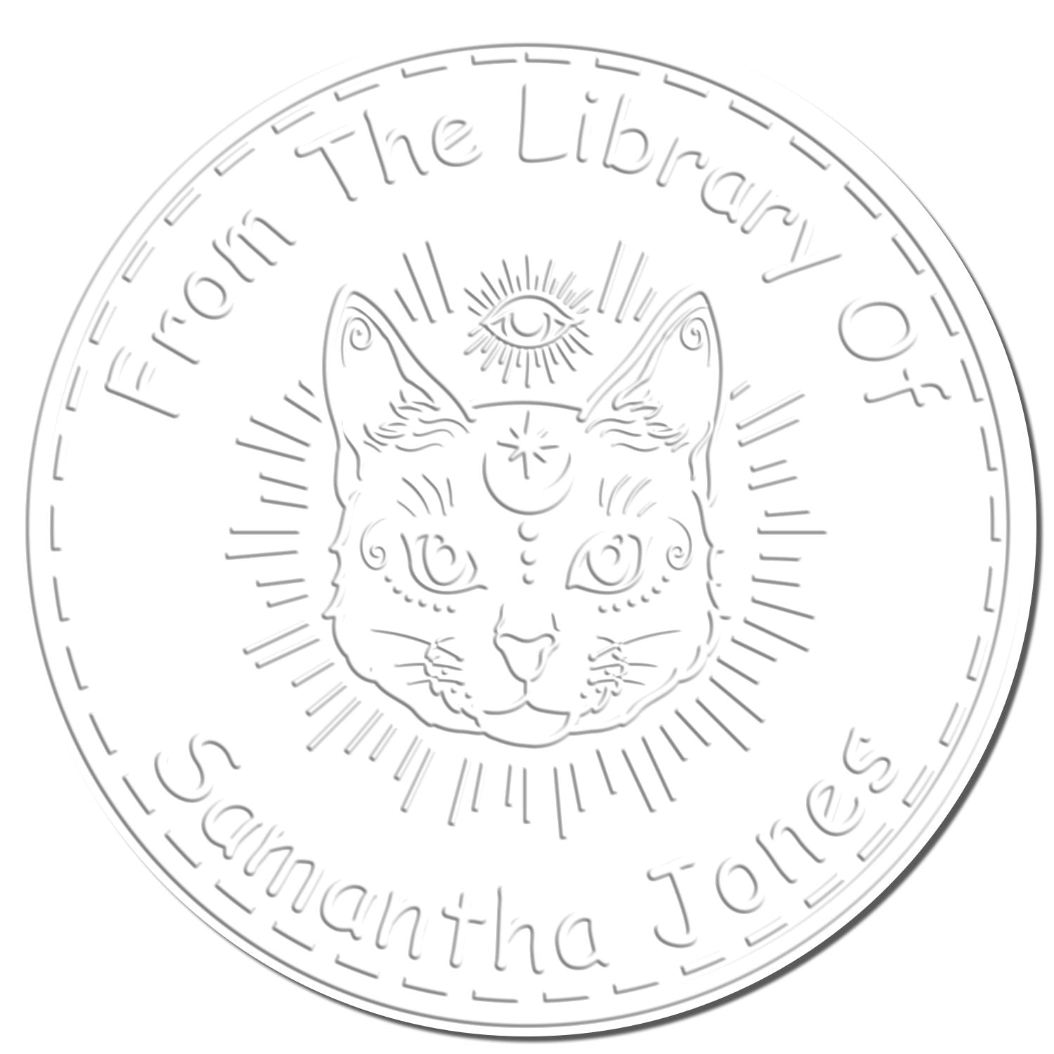 Meridian's Pulse Tarot Desk Personalizable Bookplate Template Seal - Engineer Seal Stamps