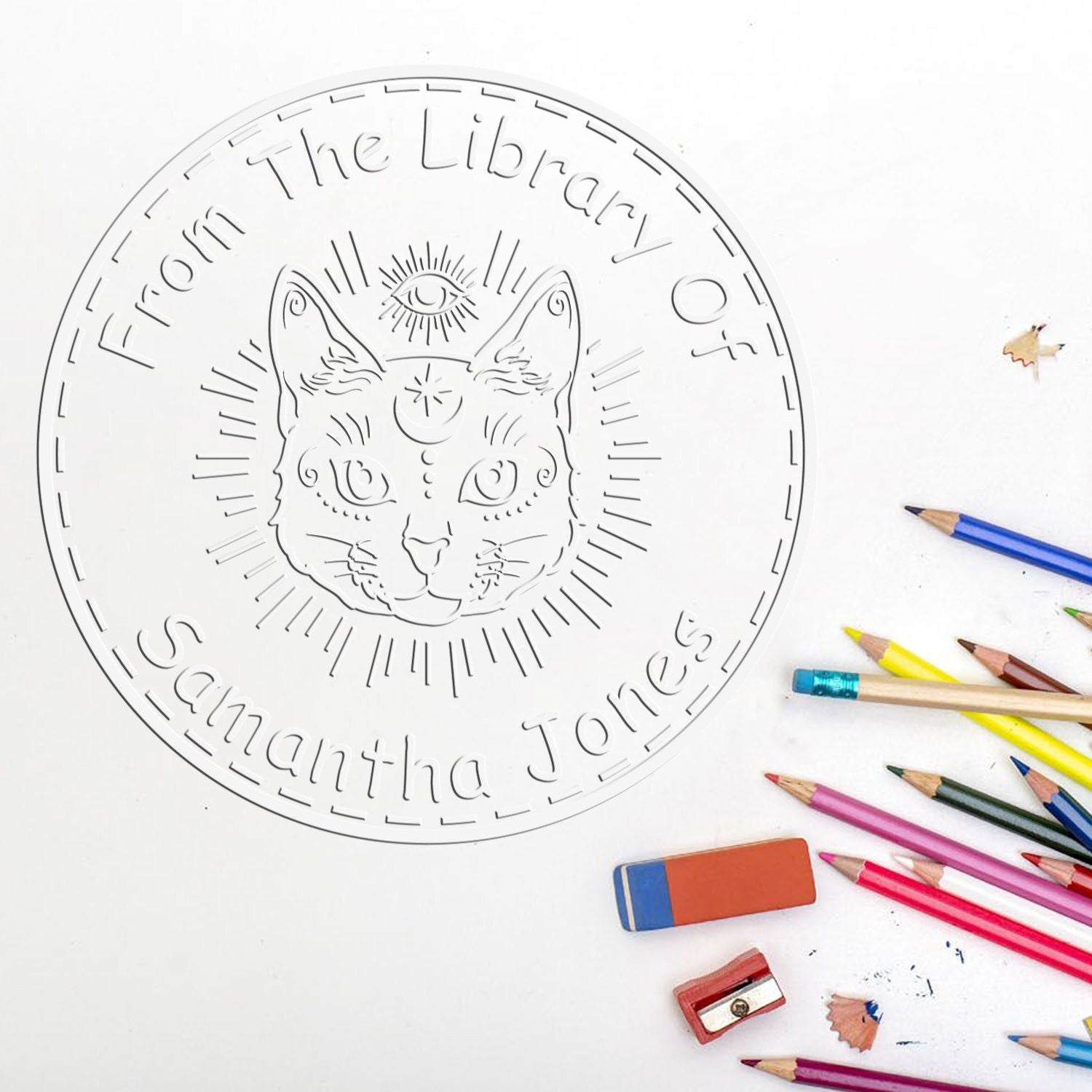 Meridian's Pulse Tarot Hybrid Customized Embossing Seal - Engineer Seal Stamps