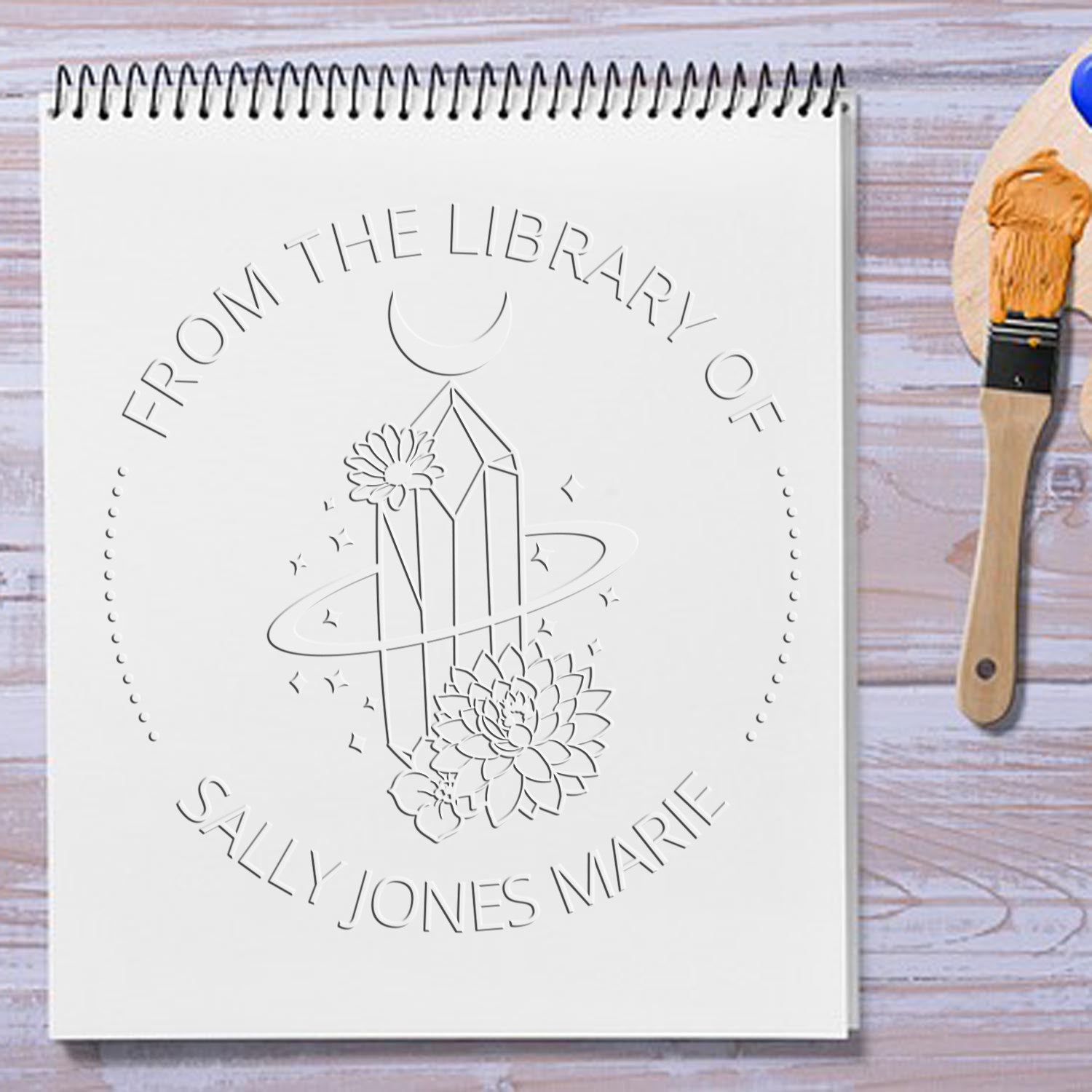 Soft Galadriel's Mantle Tarot Custom-Made Ex Libris Design Embossing Seal