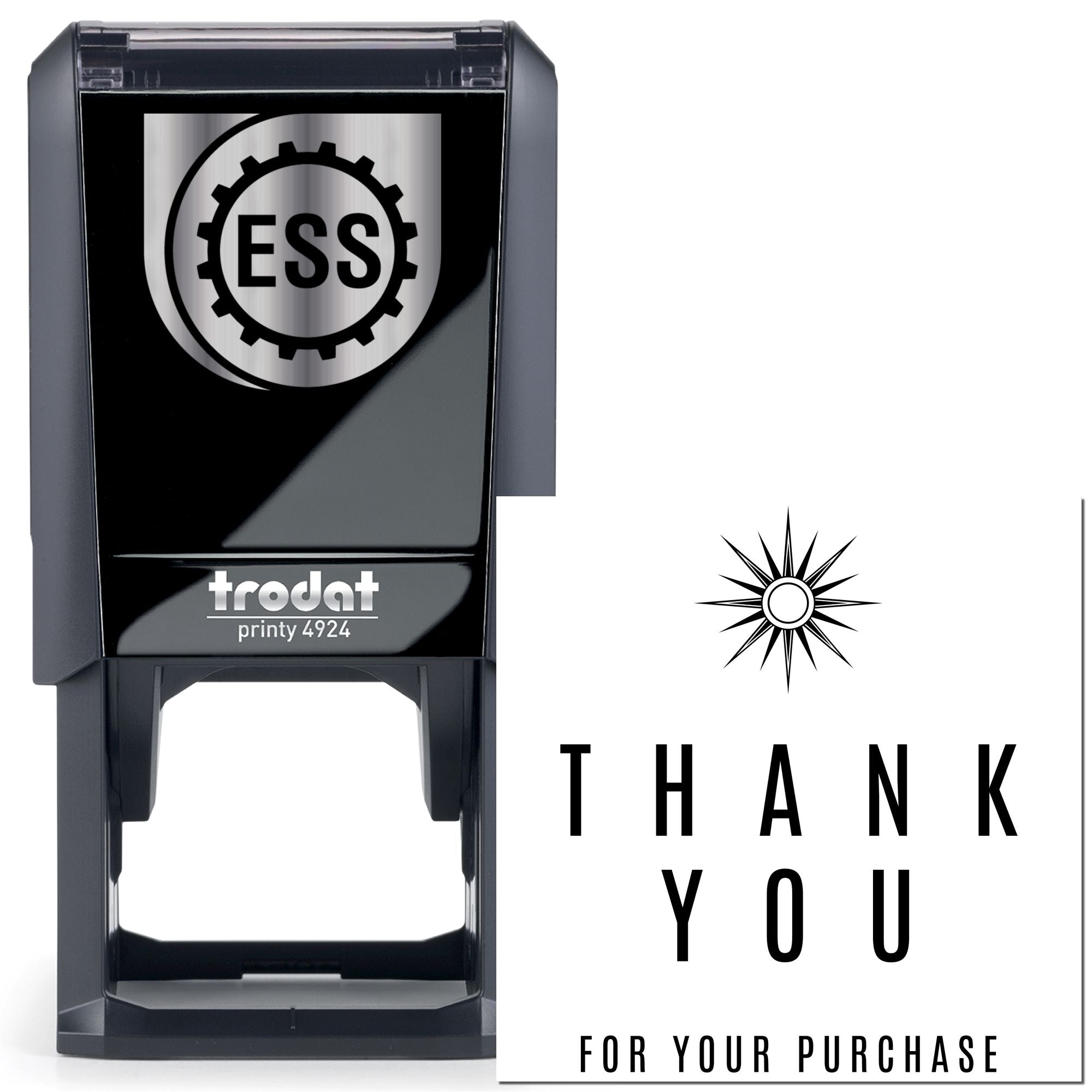Radiant Appreciation Self-Inking Custom Thank You Rubber Stamp - Engineer Seal Stamps