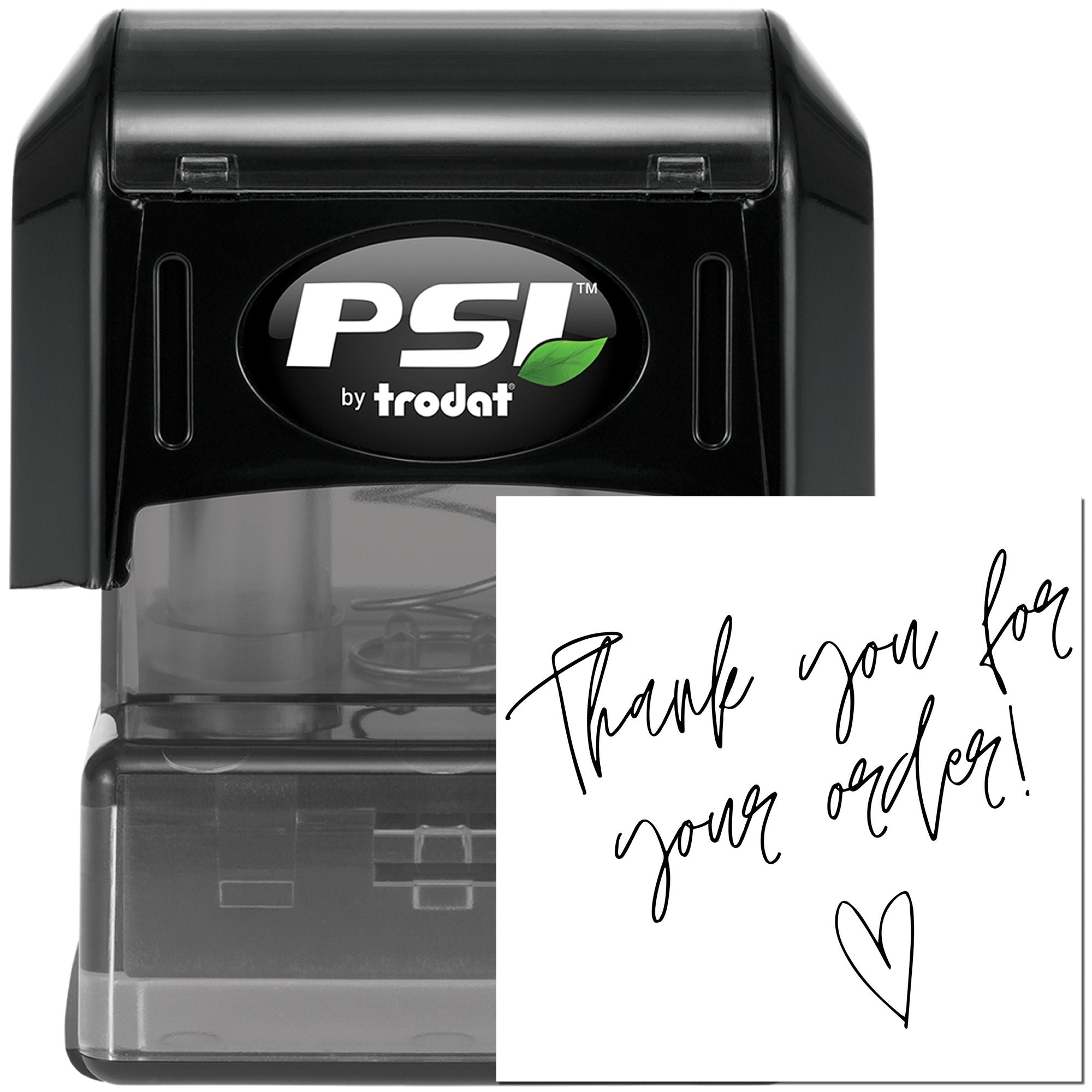 Pre-Inked Heartfelt Thank You for your Order Personalized Thanks Stamper - Engineer Seal Stamps