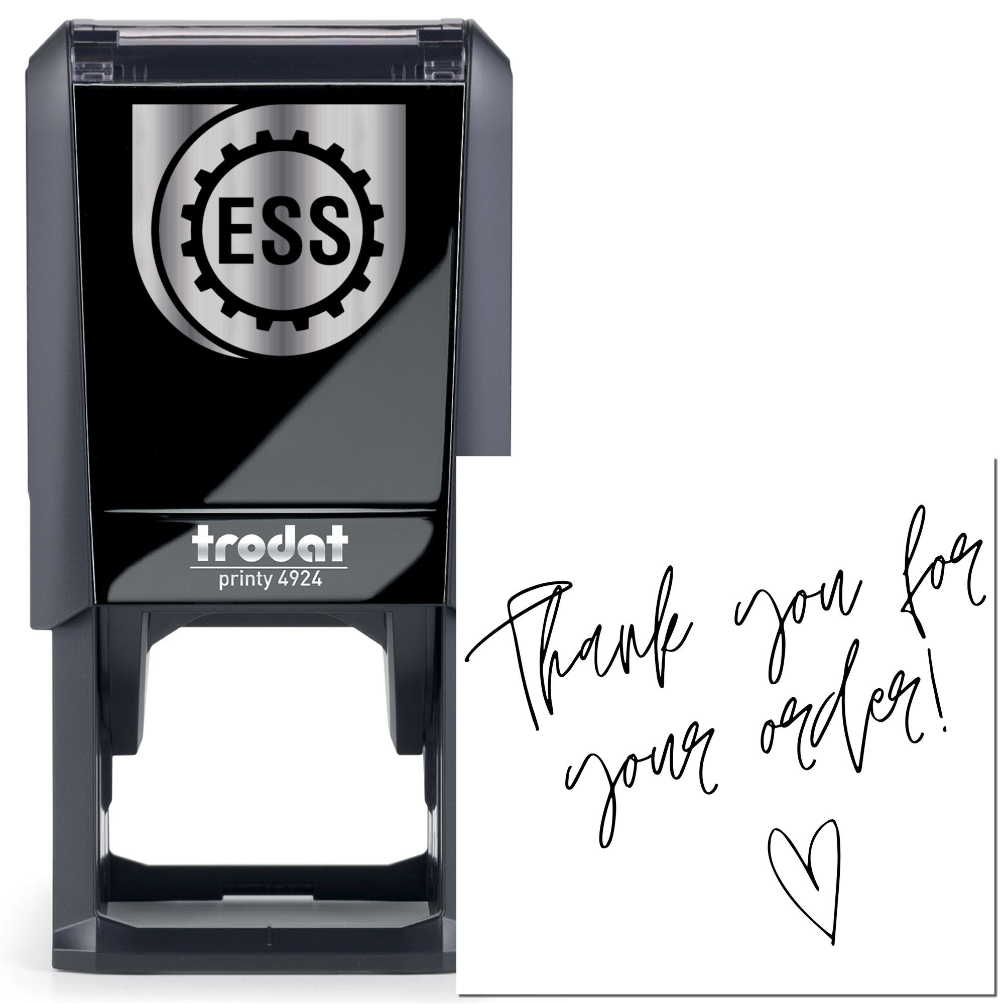 Heartfelt Thank You for your Order Self-Inking Custom Thank You Stamp - Engineer Seal Stamps