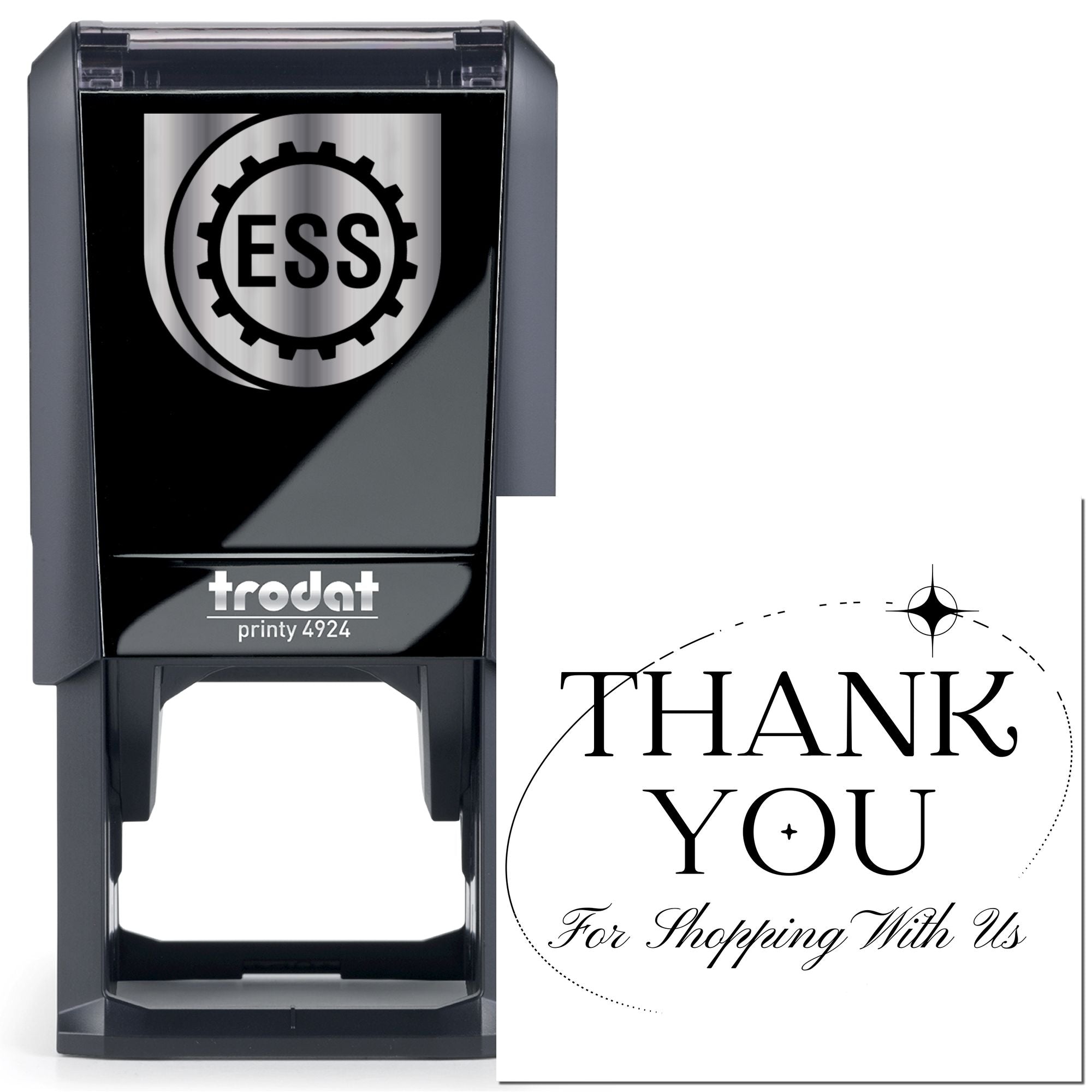Elegance of Gratitude Self-Inking Custom Thank You Stamper - Engineer Seal Stamps