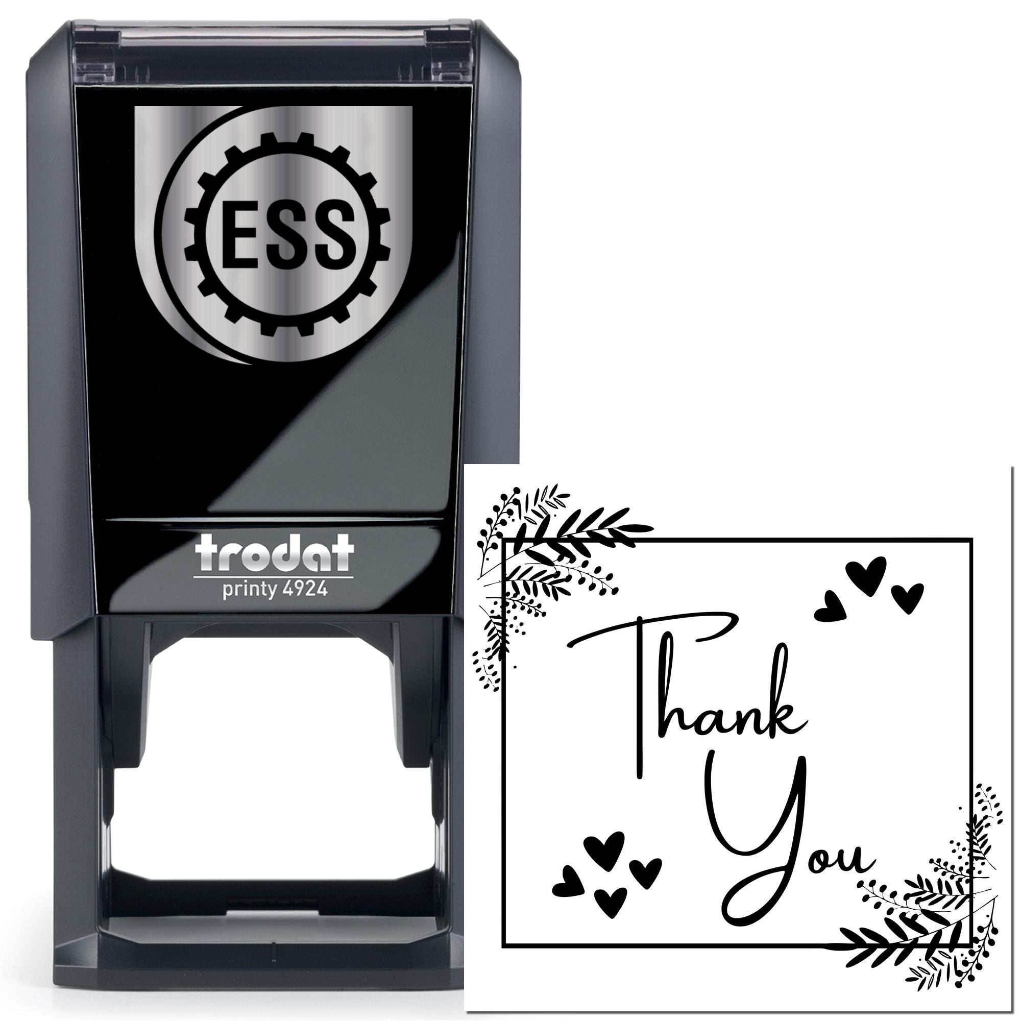 Botanical Bliss Self-Inking Custom Thank You Stamp - Engineer Seal Stamps