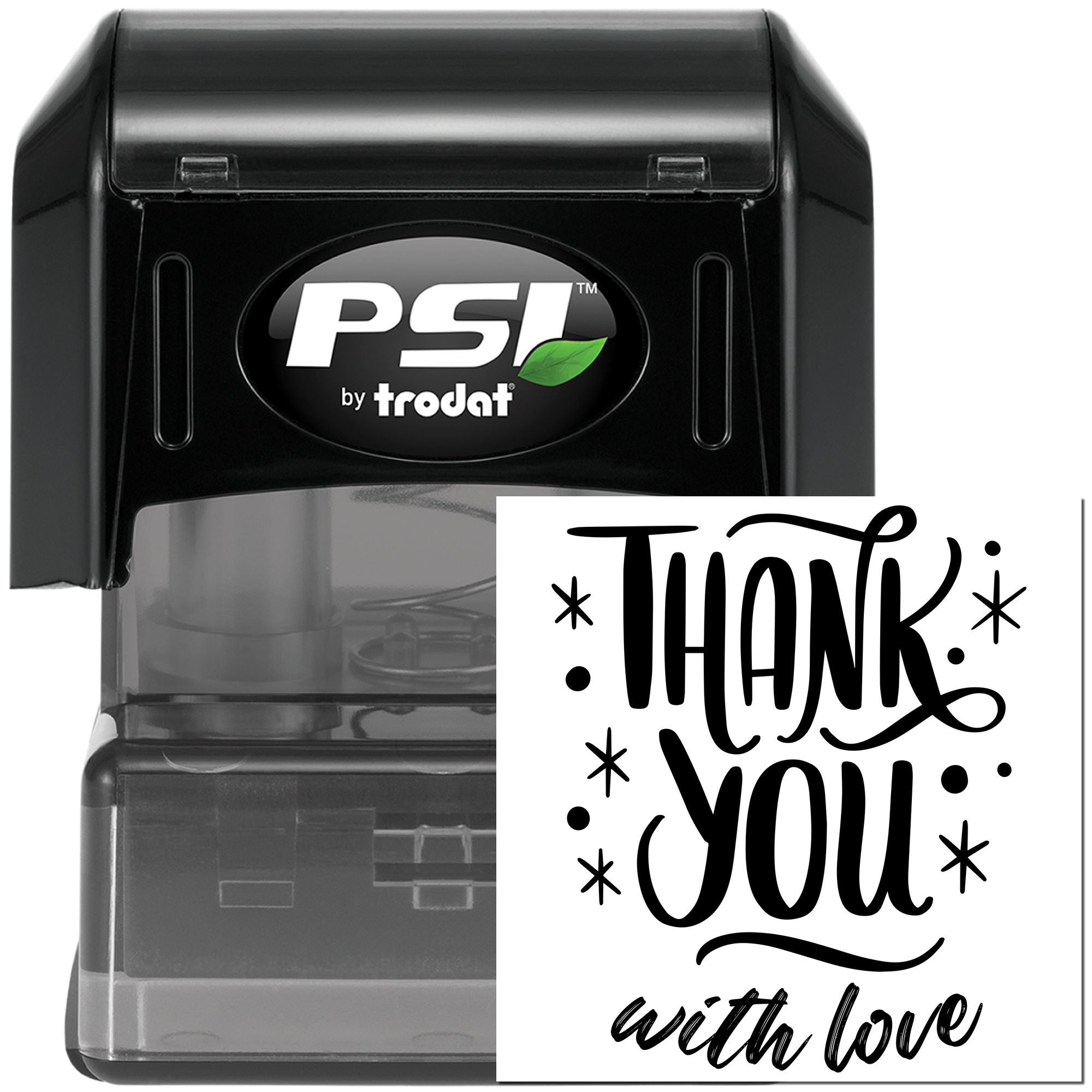 Pre-Inked Loving Gratitude Personalized Thank You Stamp - Engineer Seal Stamps