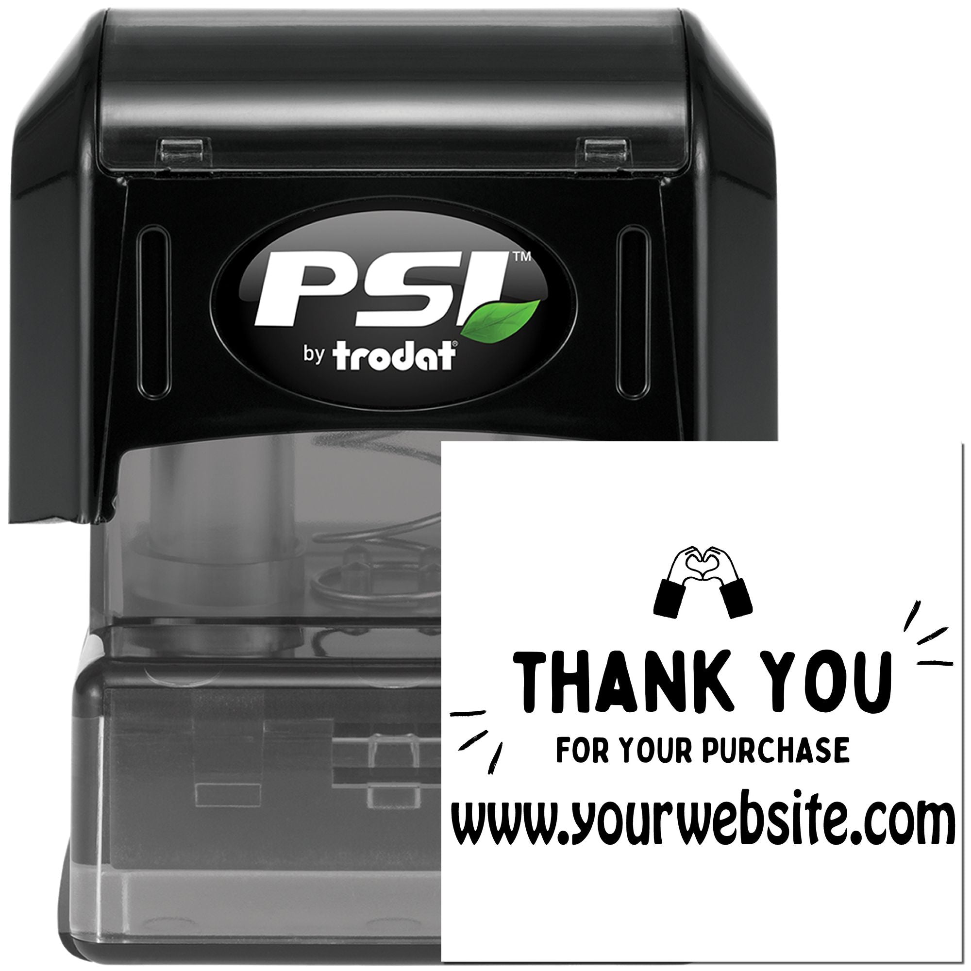 Pre-Inked Heartfelt Thanks Customized Thanks Stamp - Engineer Seal Stamps