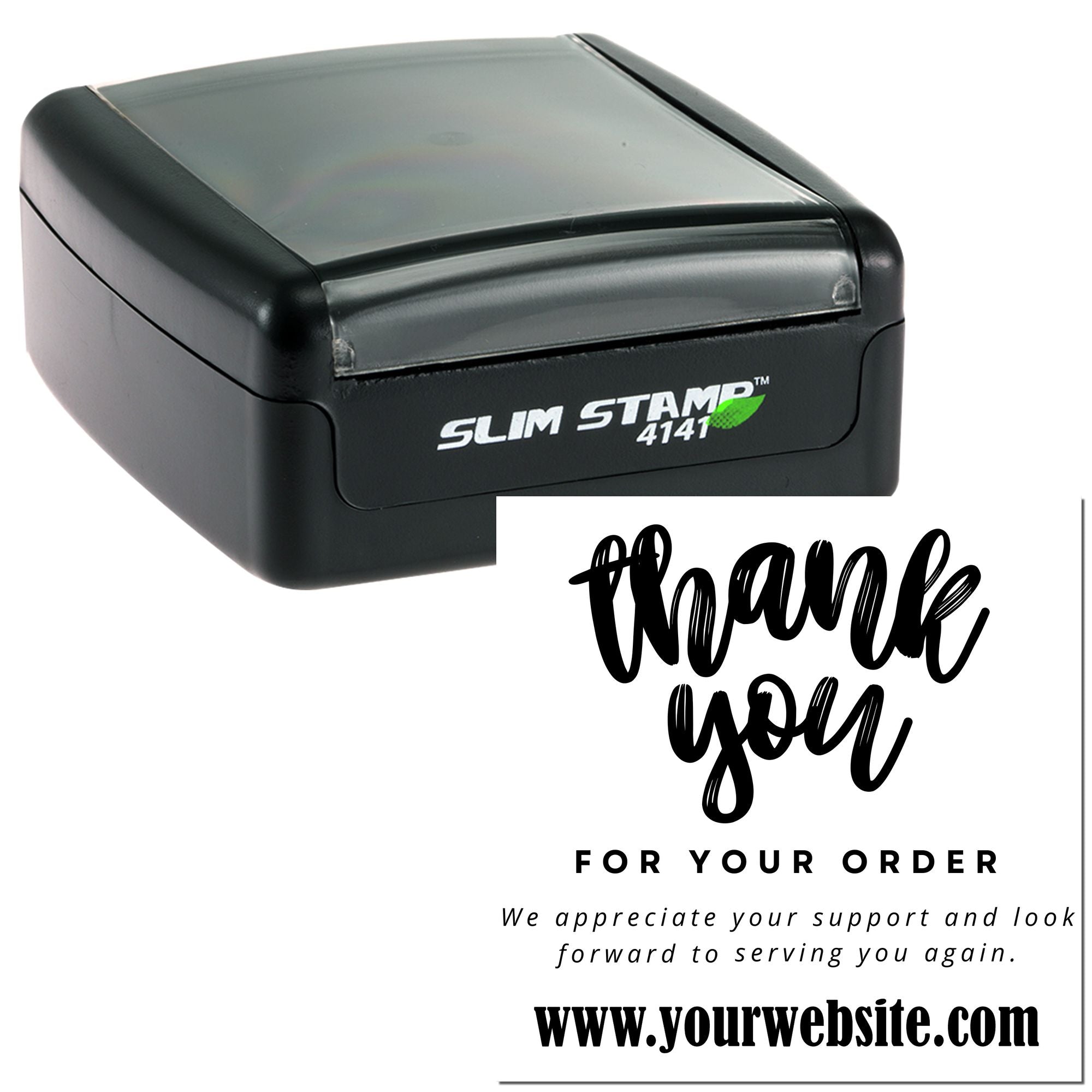 Portable Pre-Inked Bold Thanks Delight Customized Thank You Stamper - Engineer Seal Stamps