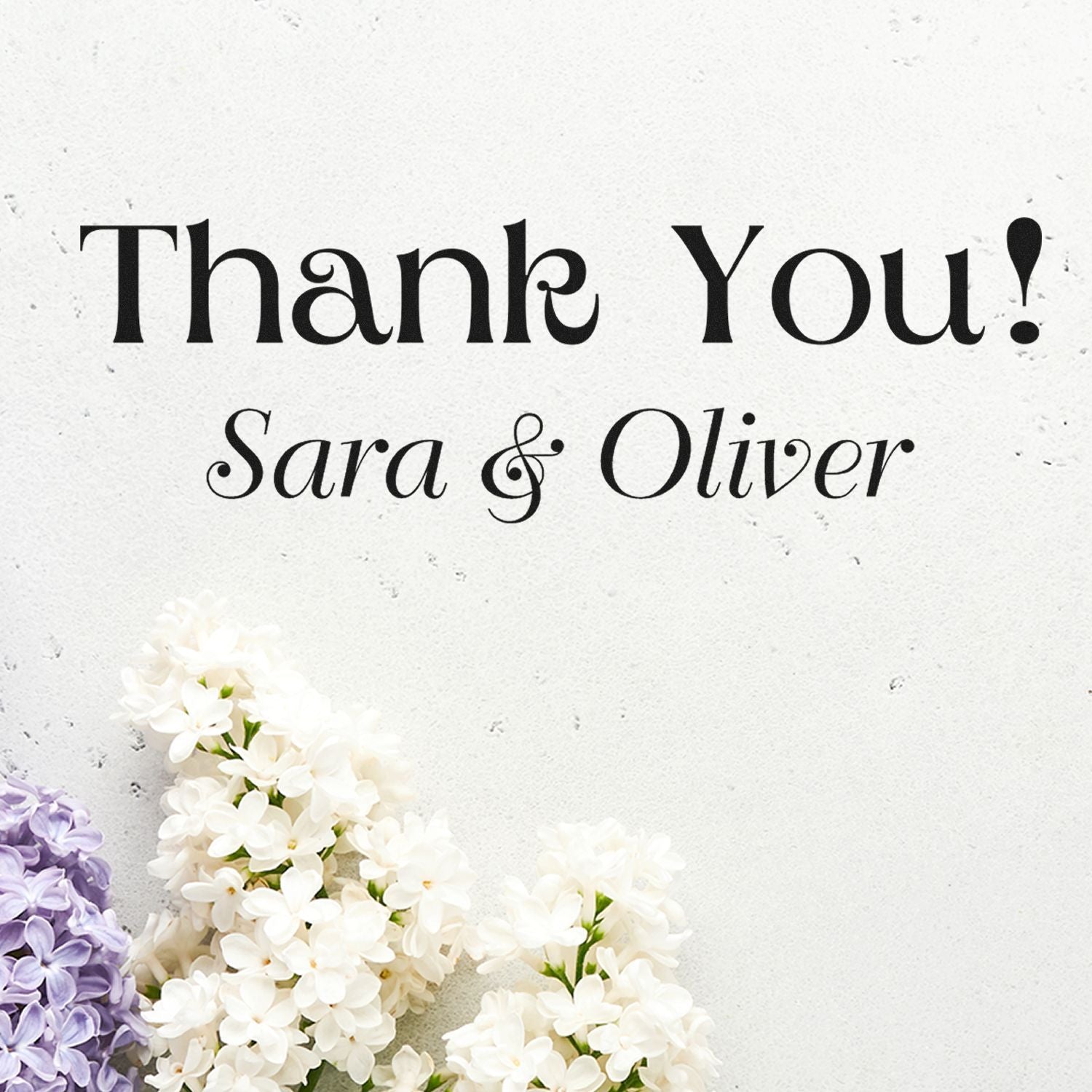 Square Fancy Gratitude Customized Thanks Wood Stamp