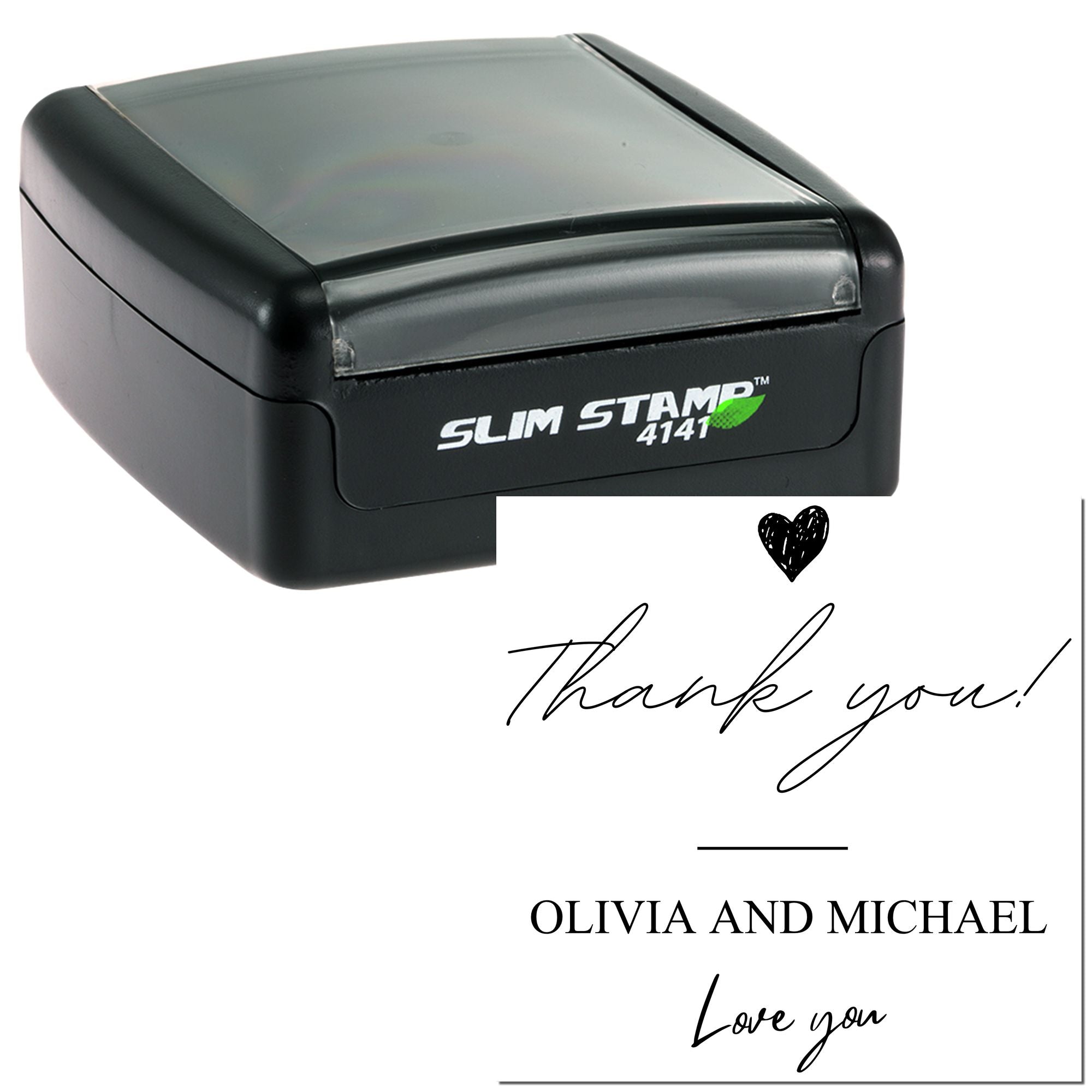 Portable Pre-Inked Gracious Gratitude Personalized Thank You Stamp - Engineer Seal Stamps