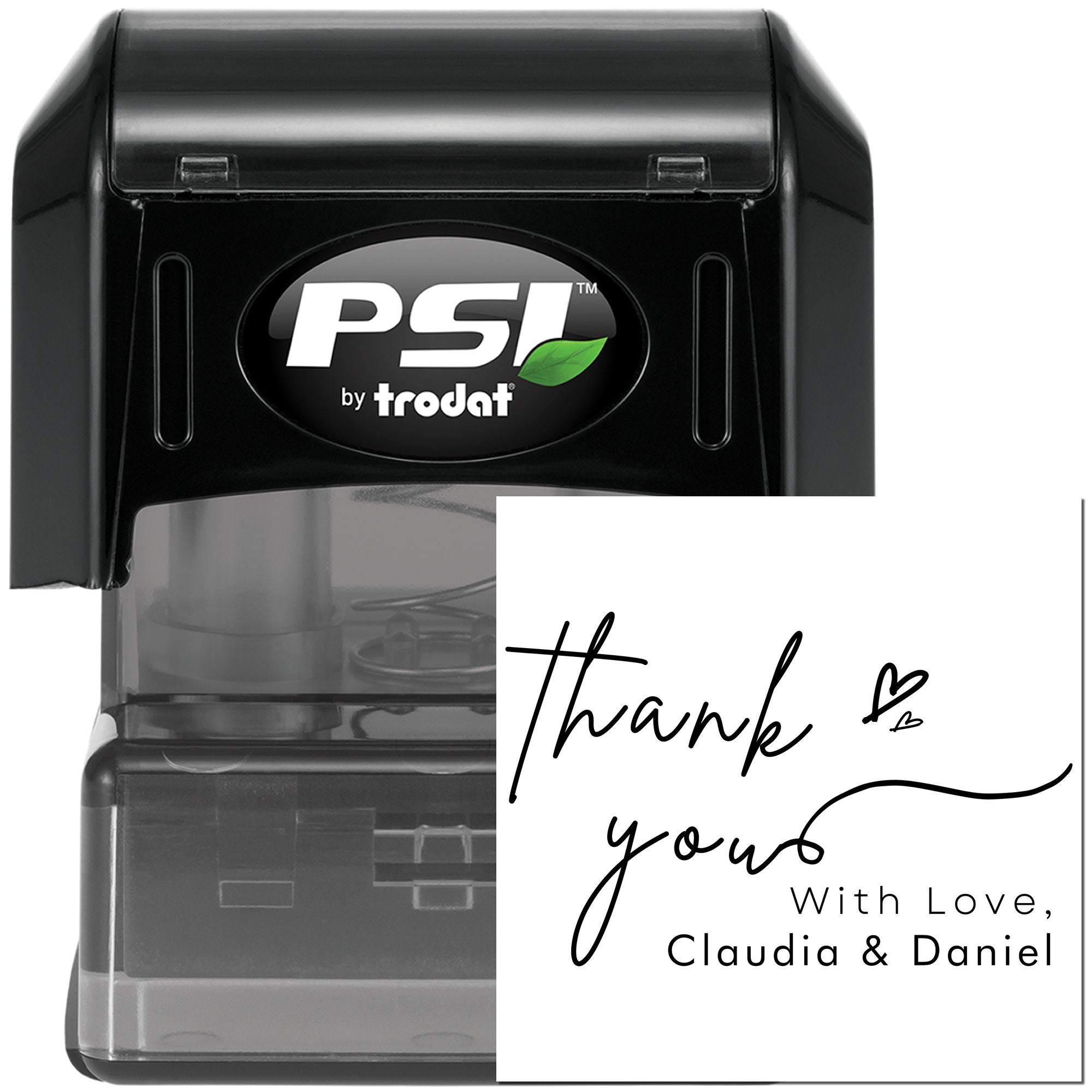 Pre-Inked Sweet Sentiments Customized Thanks Rubber Stamp - Engineer Seal Stamps