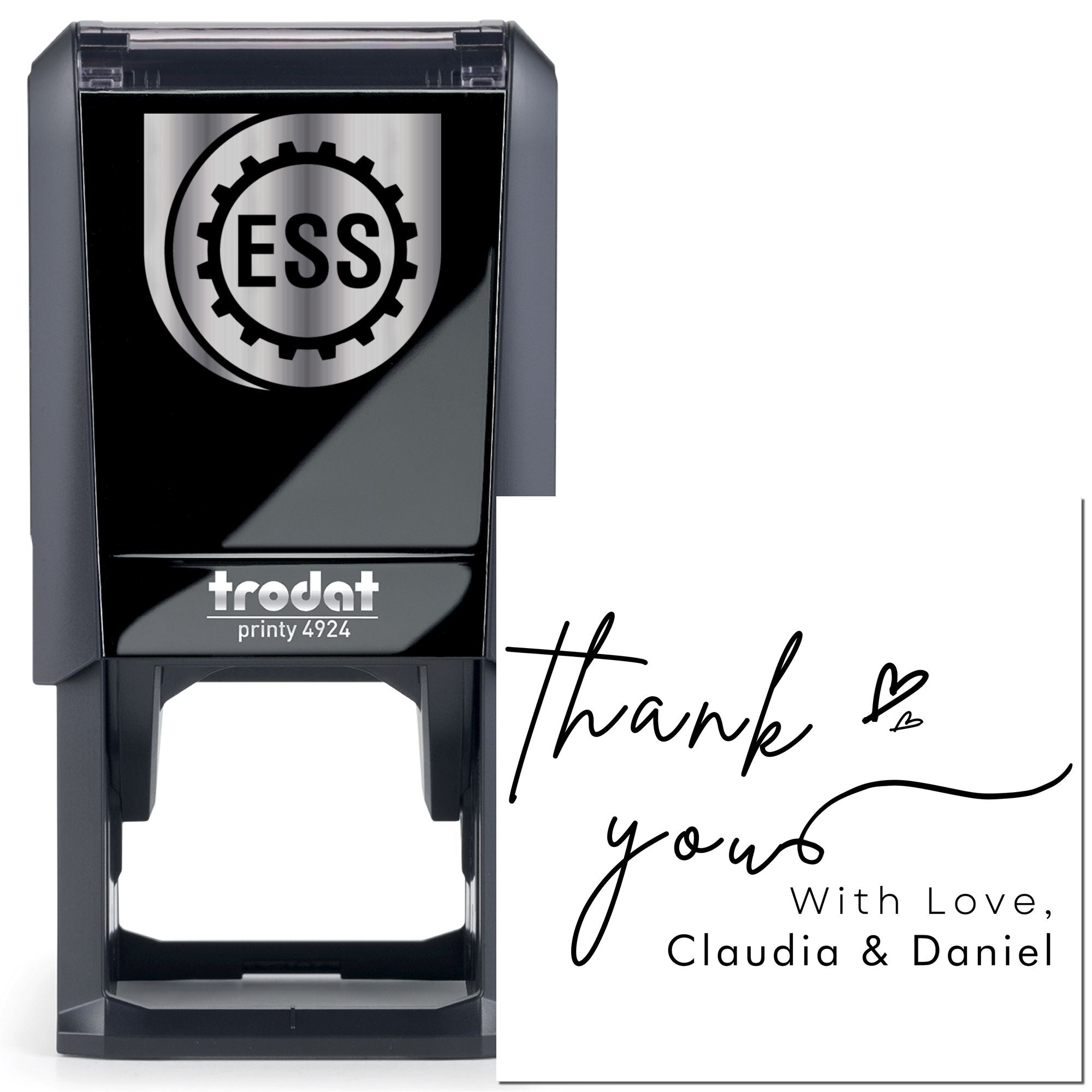 Sweet Sentiments Self-Inking Customized Thank You Stamper