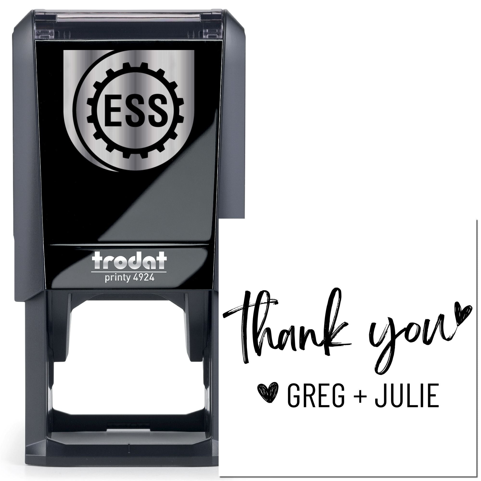 Brushstroke Thanks Self-Inking Customized Thanks Rubber Stamp - Engineer Seal Stamps