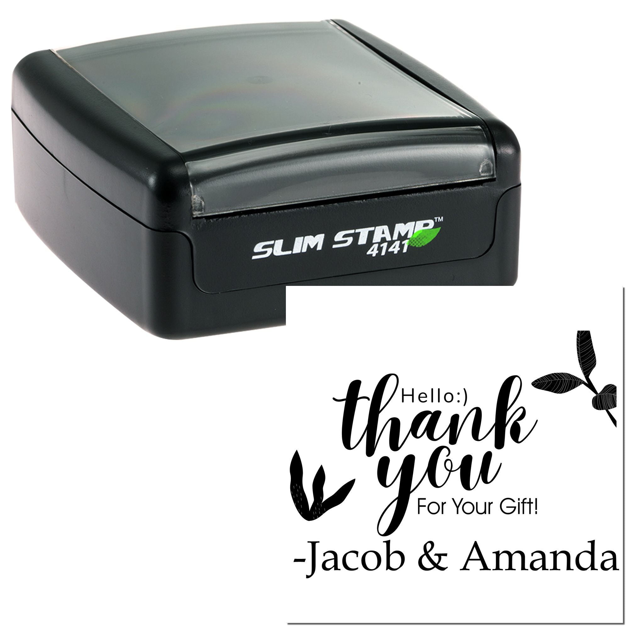 Portable Pre-Inked Celebration Canvas Custom Thanks Stamp - Engineer Seal Stamps