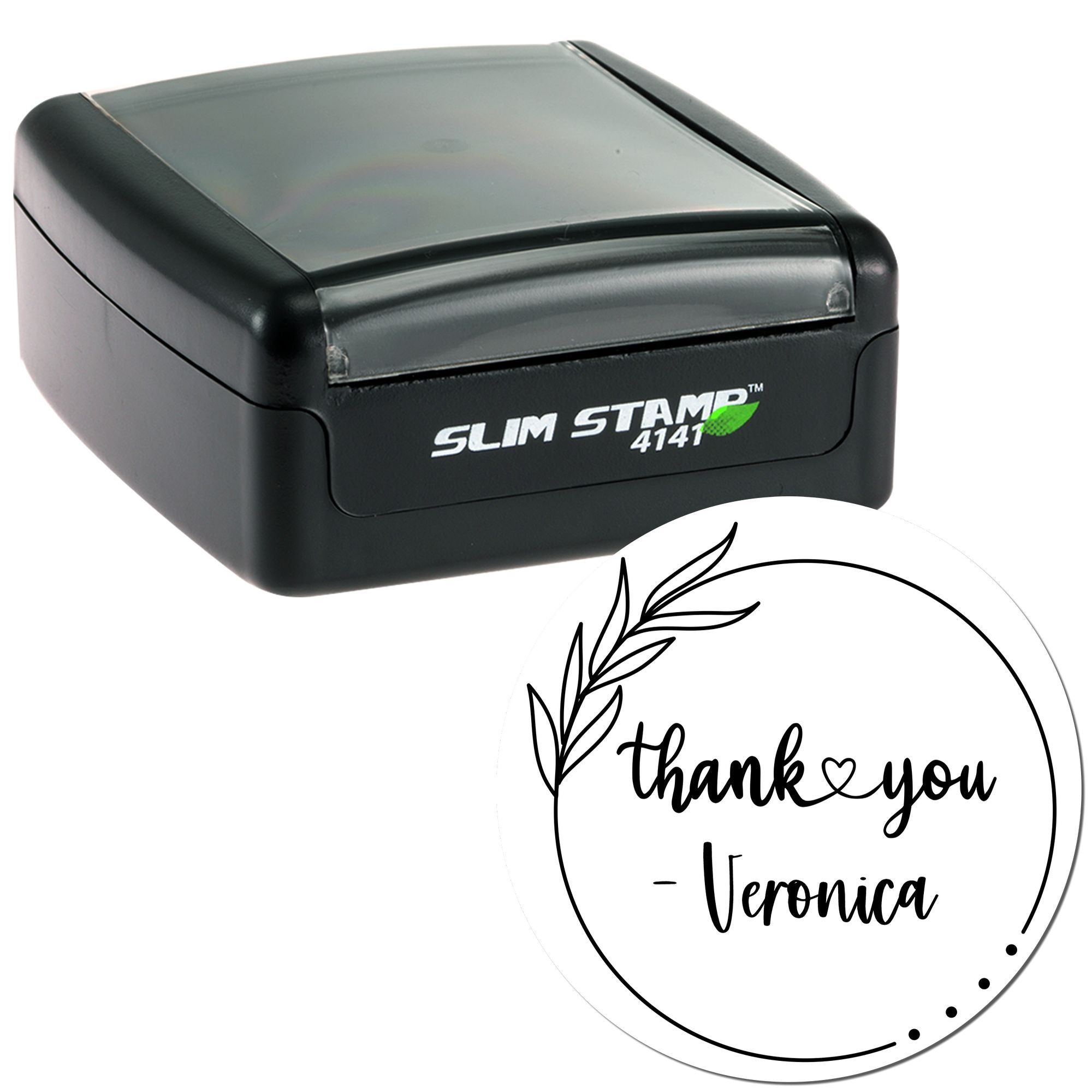 Portable Pre-Inked Elegant Thank You Circle Customized Thanks Rubber Stamp - Engineer Seal Stamps