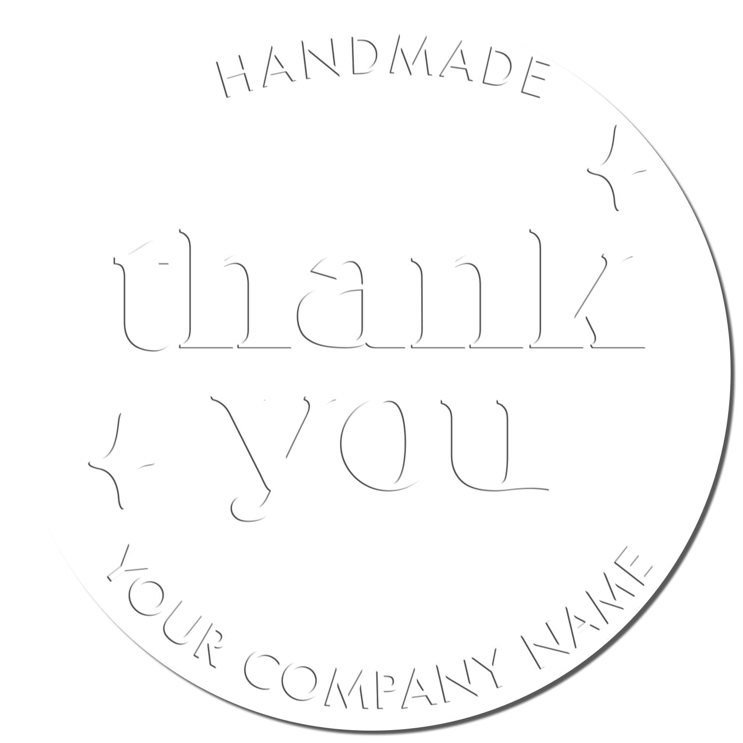 Soft Handmade Gratitude Seal Custom Thank You Stamp Embosser