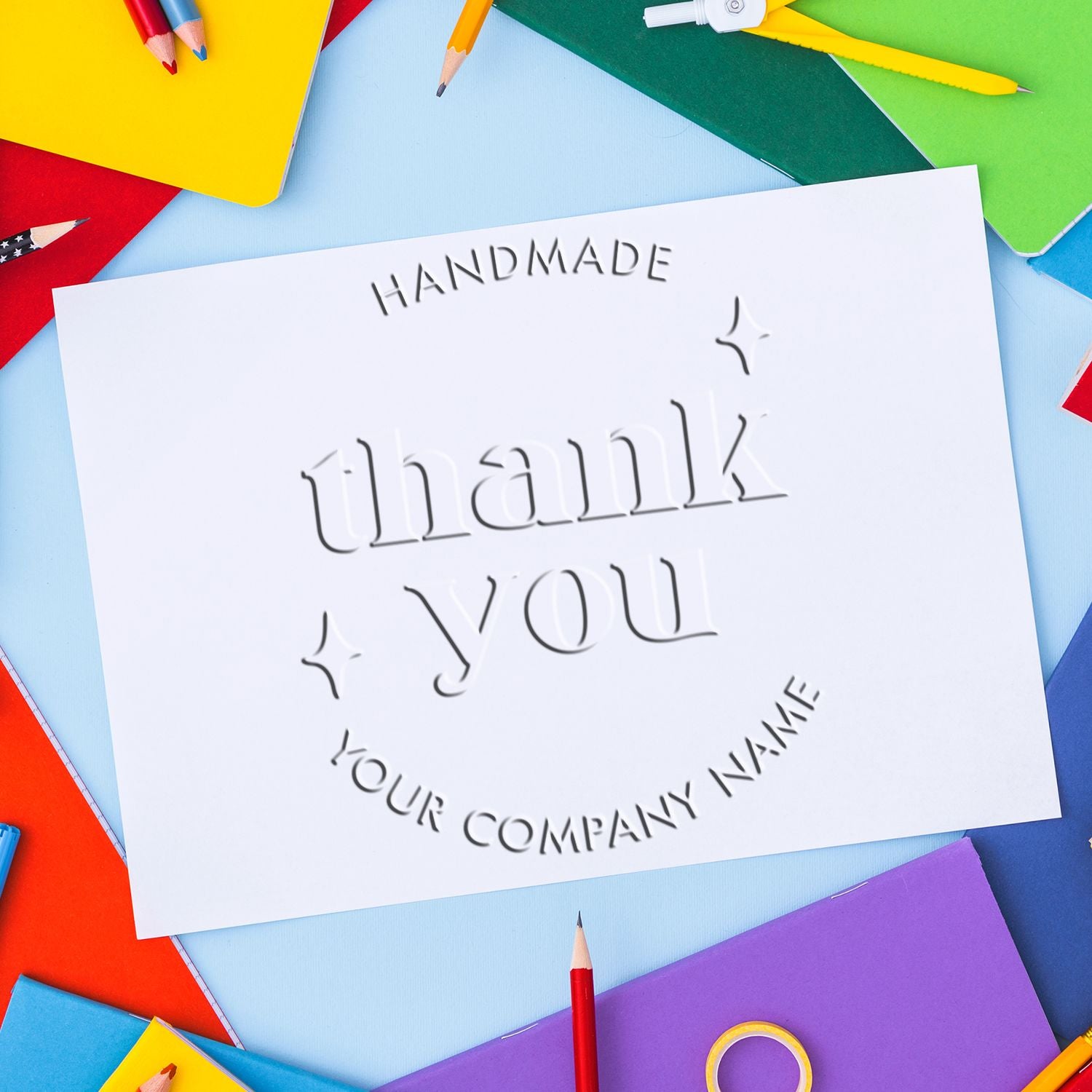 Soft Handmade Gratitude Seal Custom Thank You Stamp Embosser