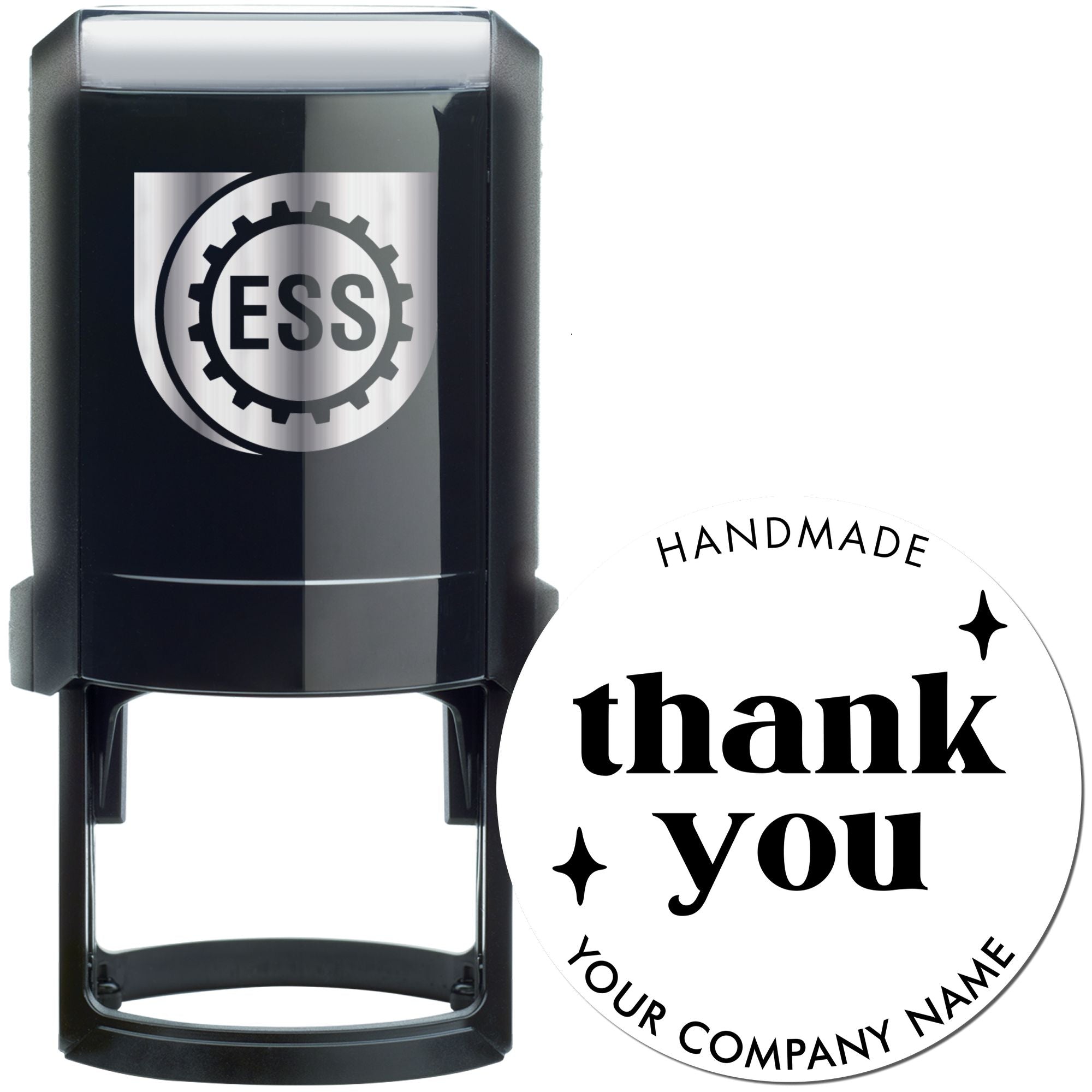 Handmade Gratitude Seal Round Self-Inking Personalized Thank You Rubber Stamp - Engineer Seal Stamps