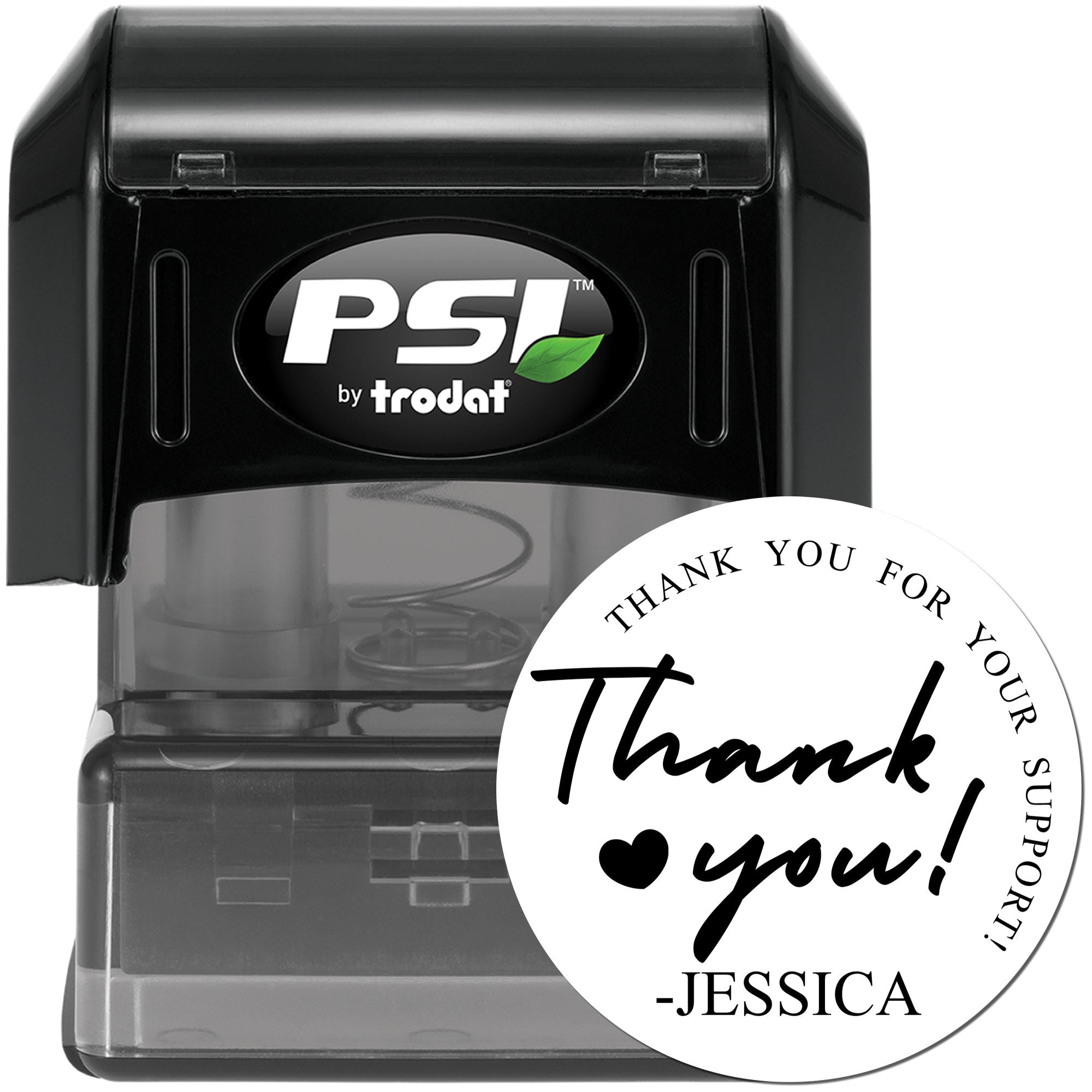 Pre-Inked Heartfelt Thanks from Jessica Custom Thanks Stamp - Engineer Seal Stamps