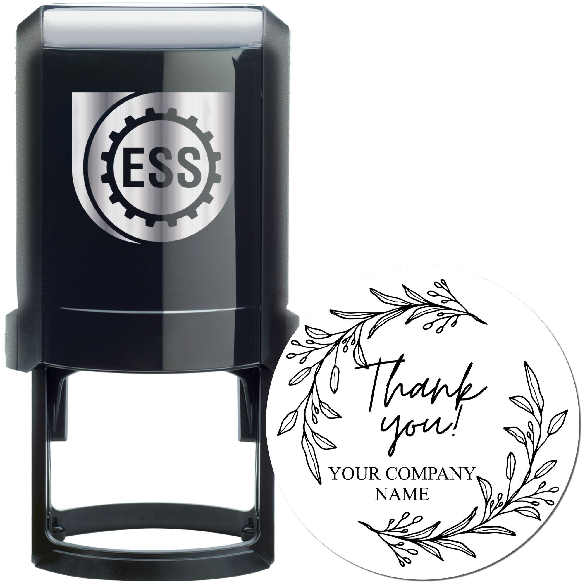 Elegant Gratitude Seal Round Self-Inking Personalized Thank You Stamp - Engineer Seal Stamps