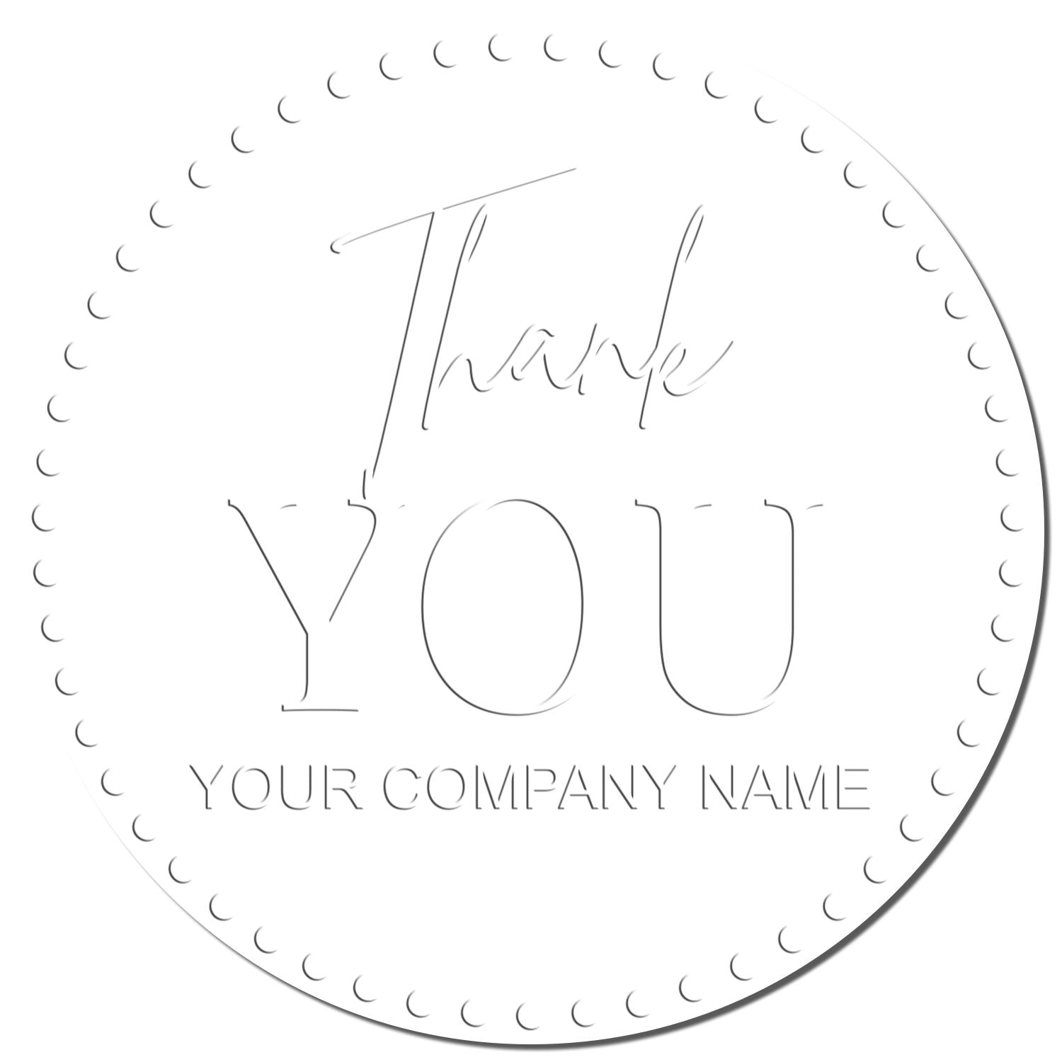 Soft Grateful Elegance Personalized Thanks Embosser
