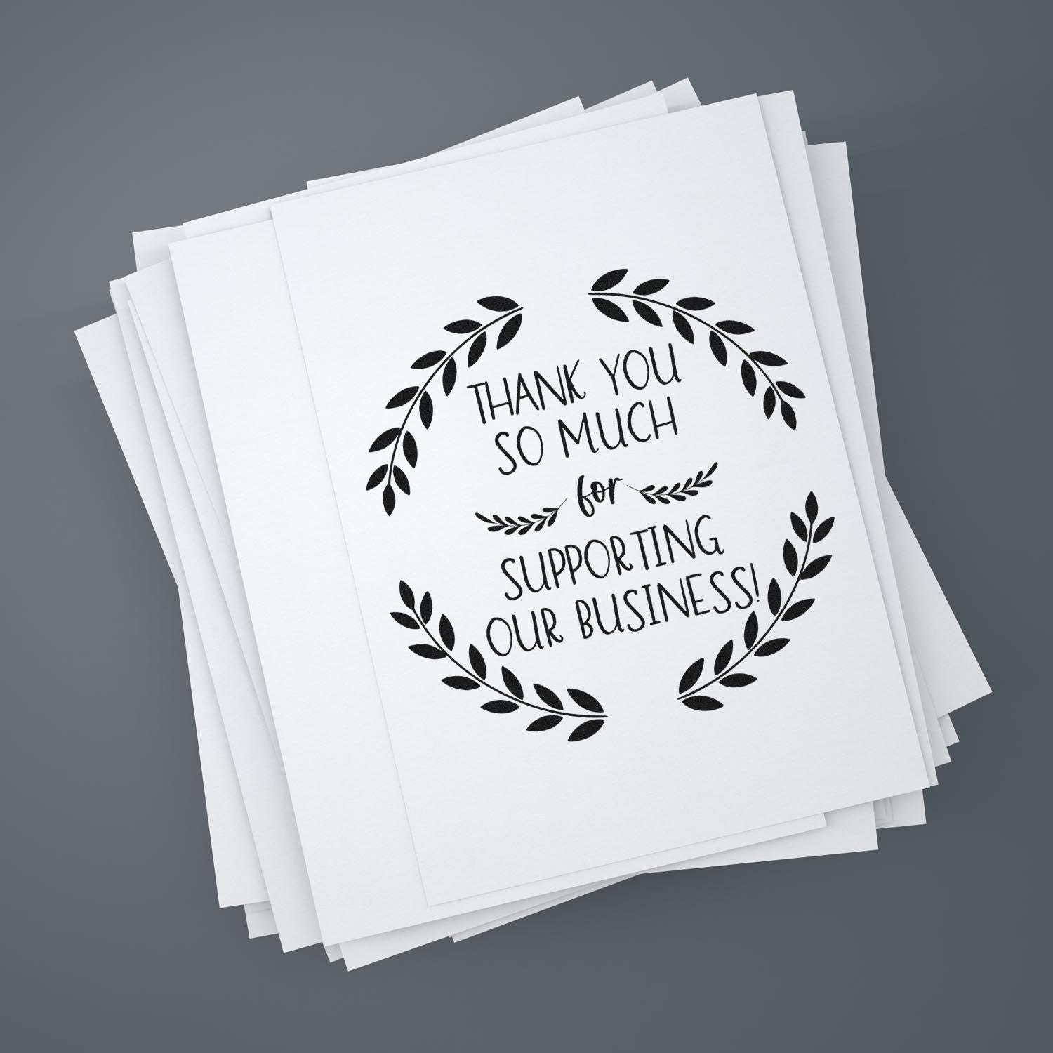 Portable Pre-Inked Grateful Business Laurel Custom Thank You Stamp - Engineer Seal Stamps