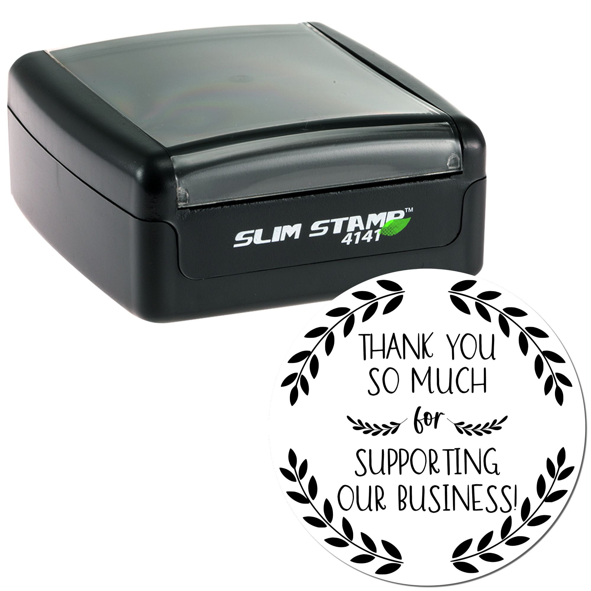 Portable Pre-Inked Grateful Business Laurel Custom Thank You Stamp - Engineer Seal Stamps