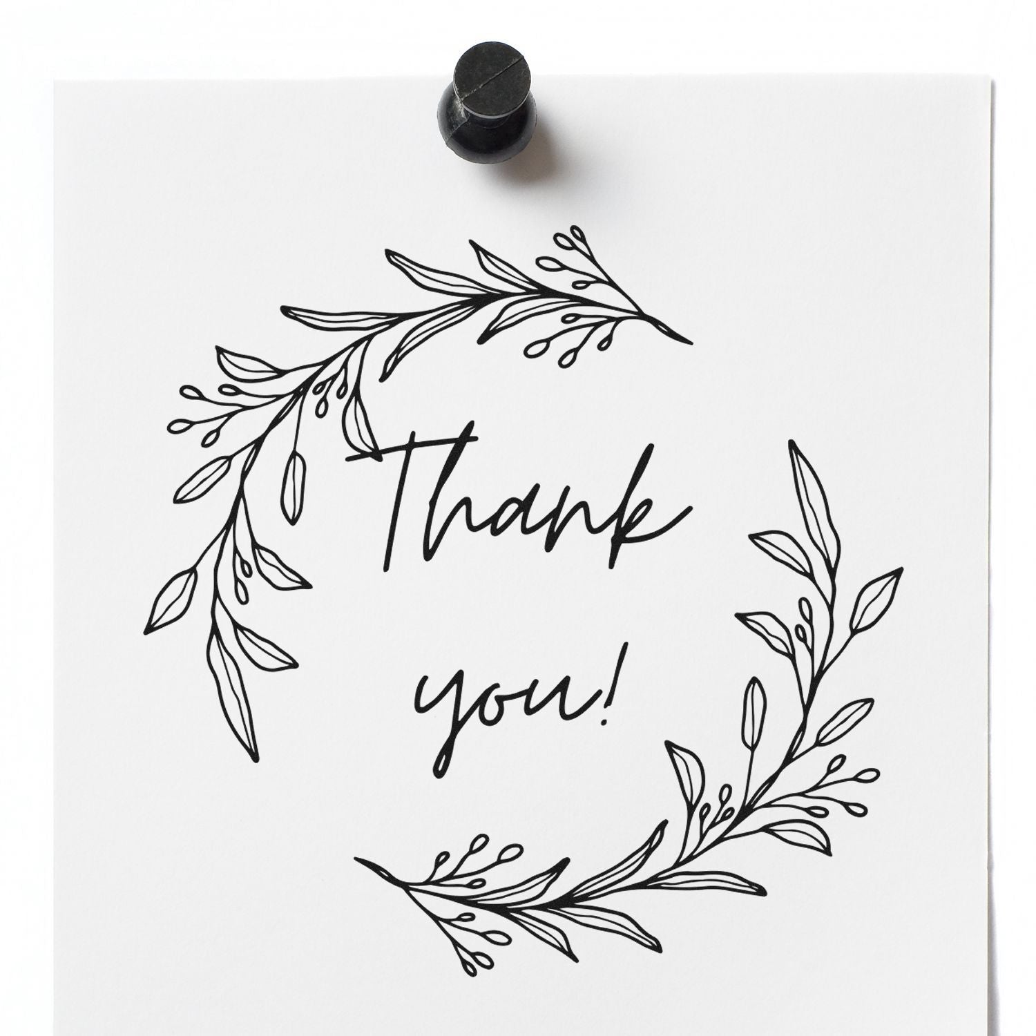 Portable Pre-Inked Cursive Elegant Gratitude Custom Thanks Stamper - Engineer Seal Stamps