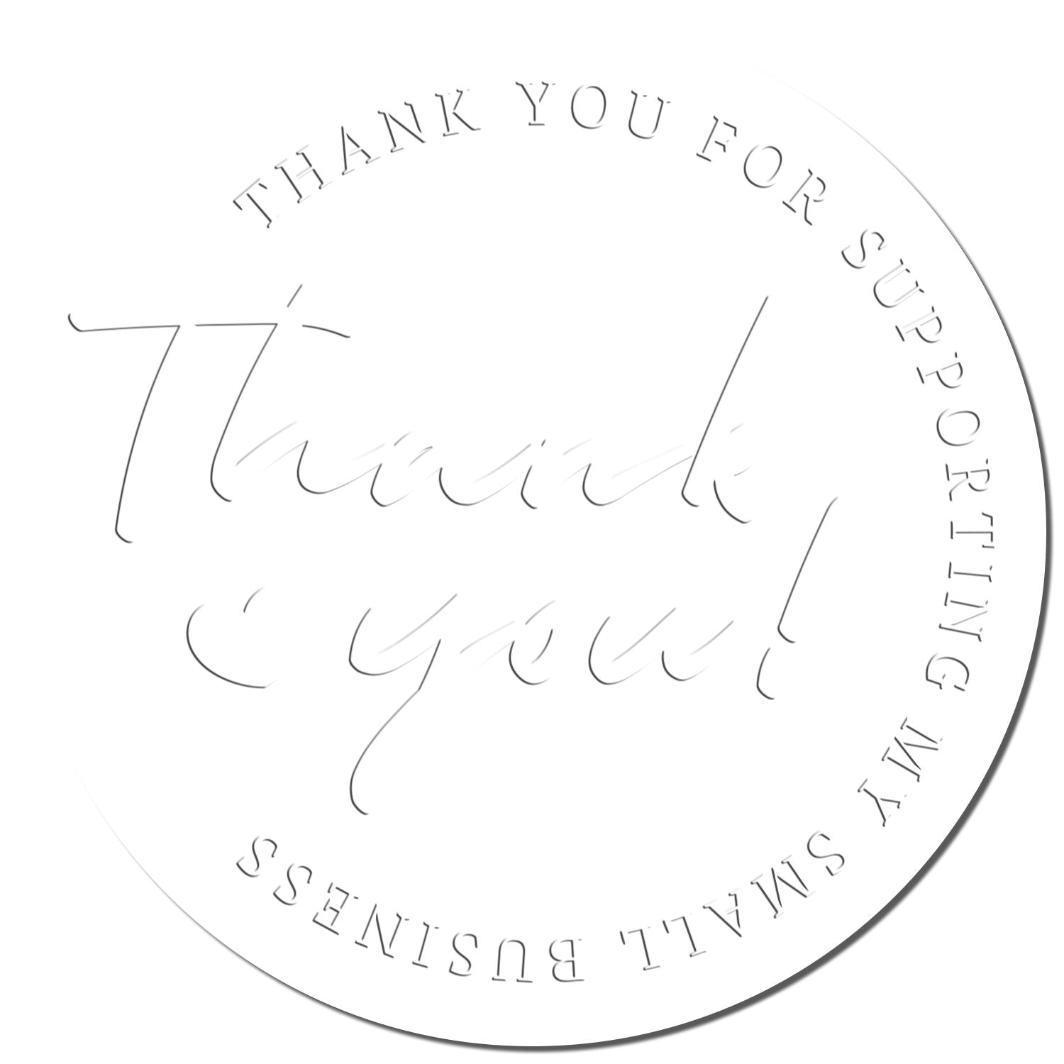 Soft Grateful Heart Custom-Made Thanks Embosser
