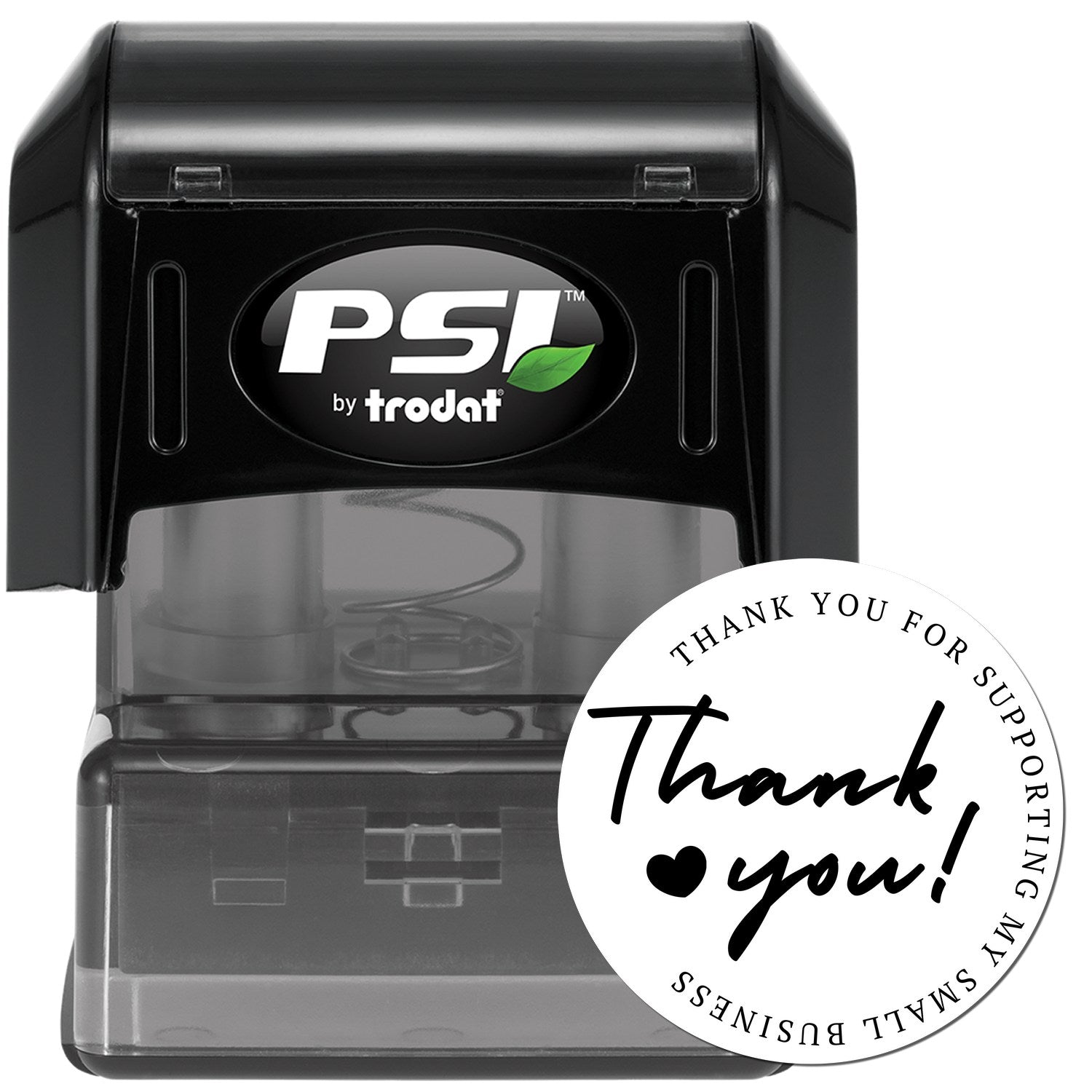 Pre-Inked Grateful Heart Custom Thank You Stamper - Engineer Seal Stamps