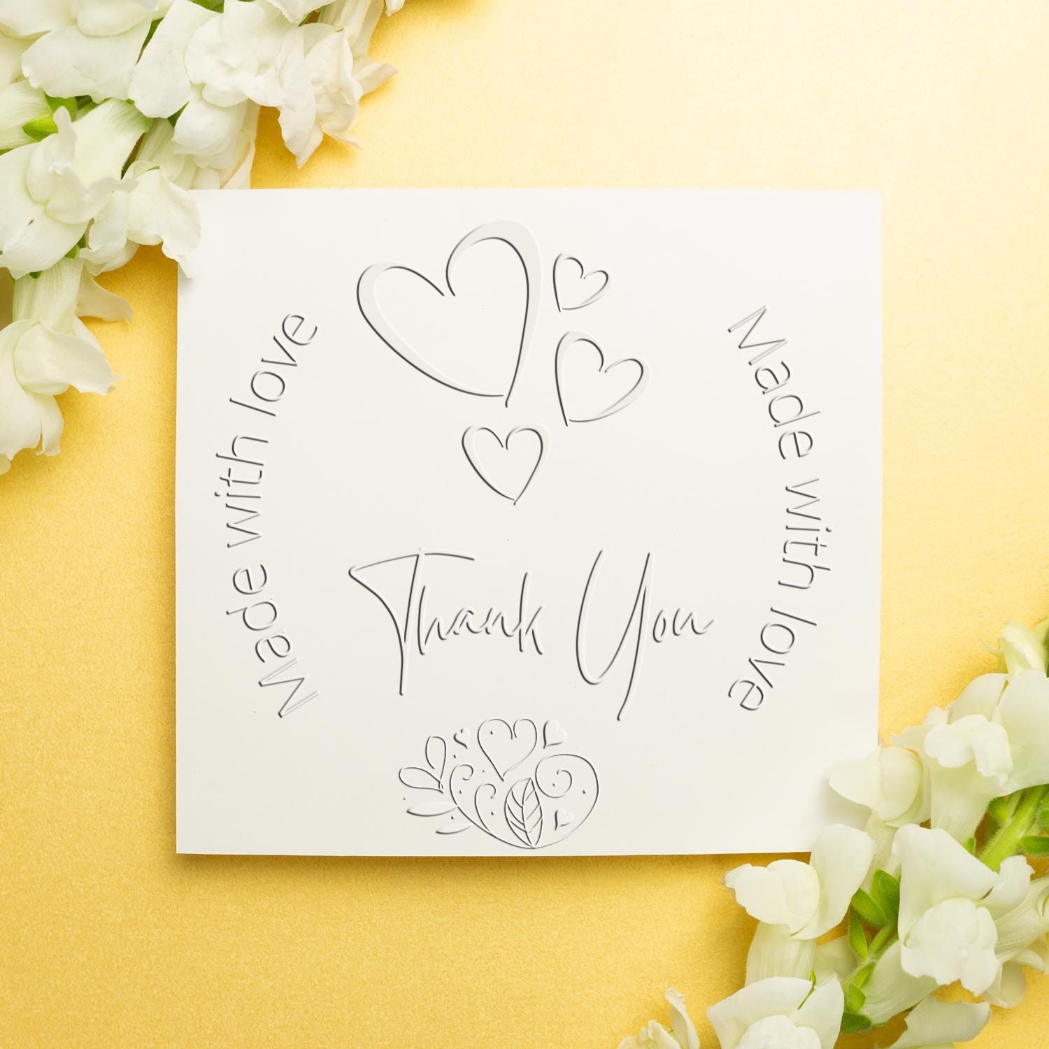 Soft Heartfelt Gratitude Custom-Made Thank You Seal Embosser