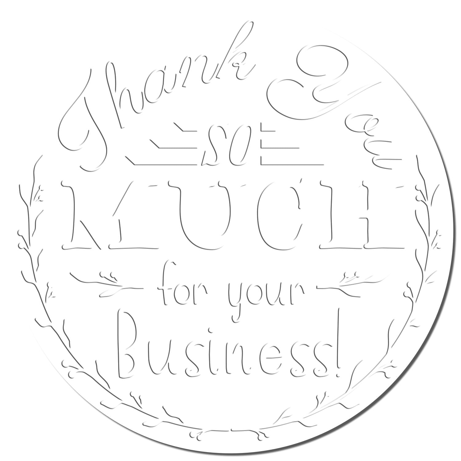 Soft Grateful Business Custom-Made Thank You Embossing Stamp