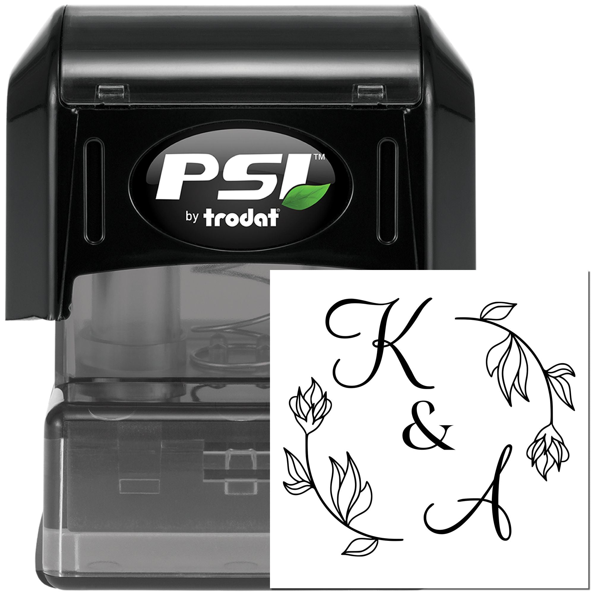 Floral Elegance Monogram Customized Diy Monogram Stamper - Engineer Seal Stamps