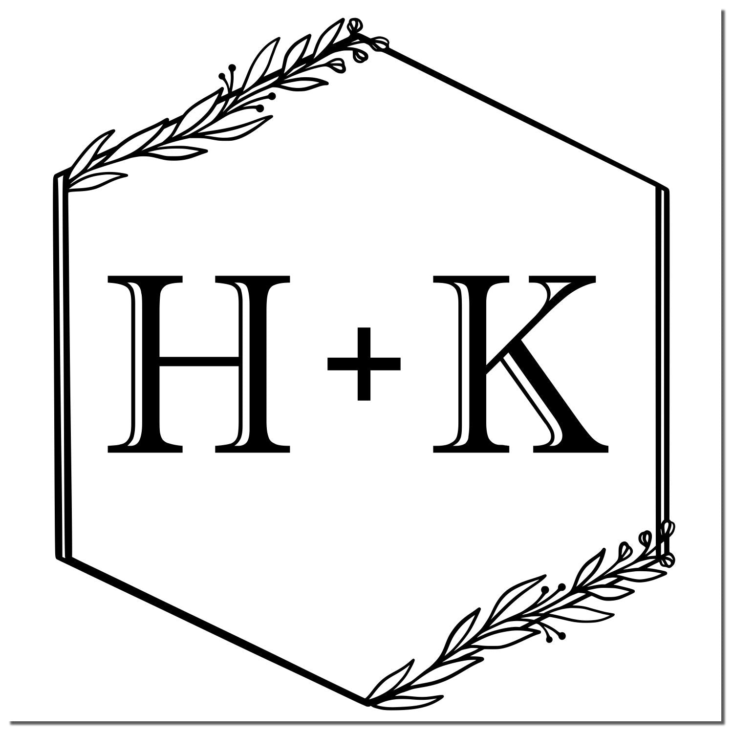 Square Hexagonal Harmony Wedding Envelope Stamp