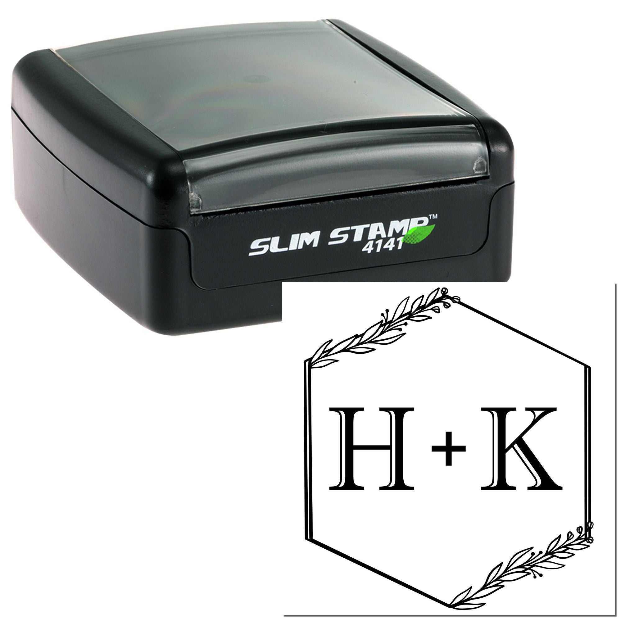 Hexagonal Harmony Custom Return Address Initial Stamp - Engineer Seal Stamps