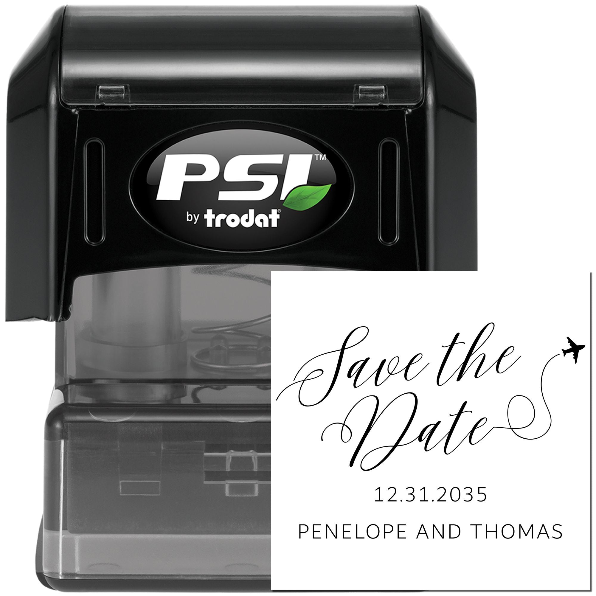 Love Takes Flight Customized Couples' Monogram Stamp - Engineer Seal Stamps