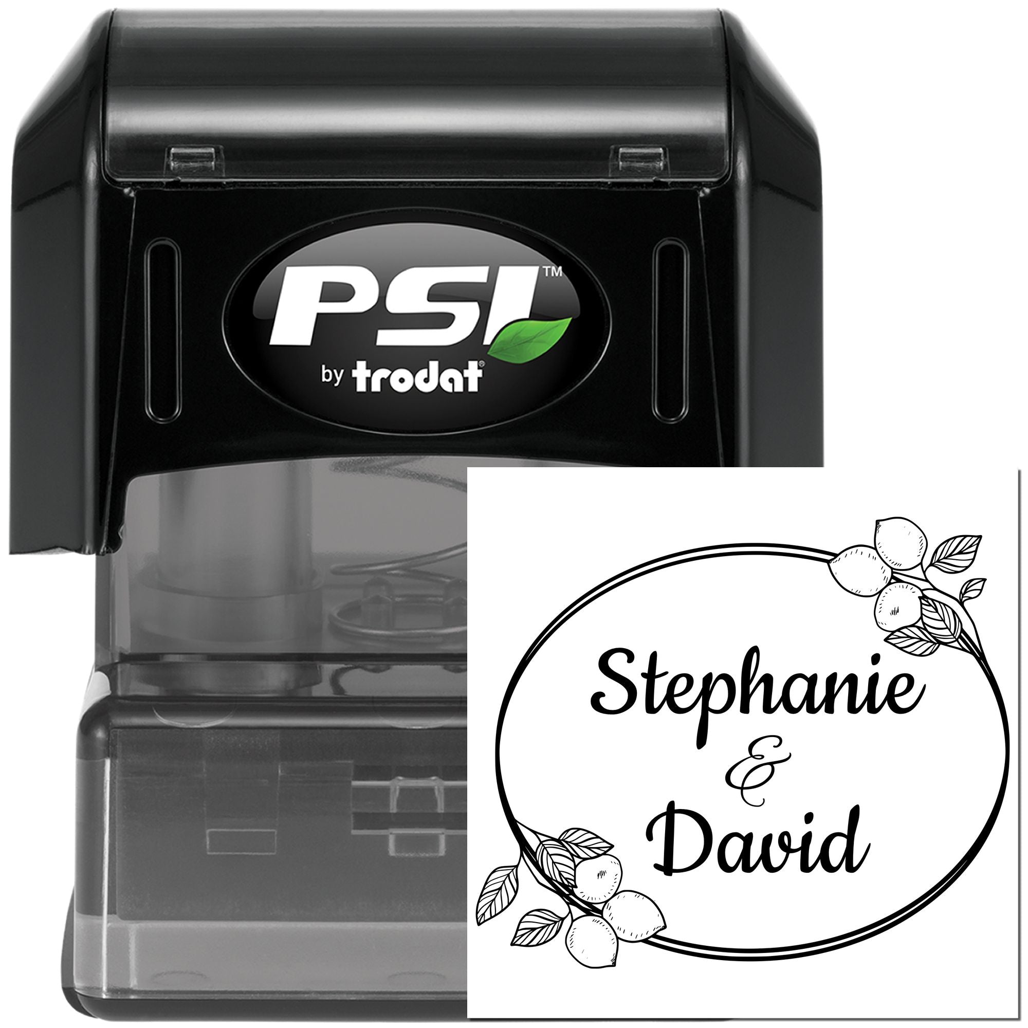 Lemon Love Seal Personalized Initial Rubber Stamper - Engineer Seal Stamps