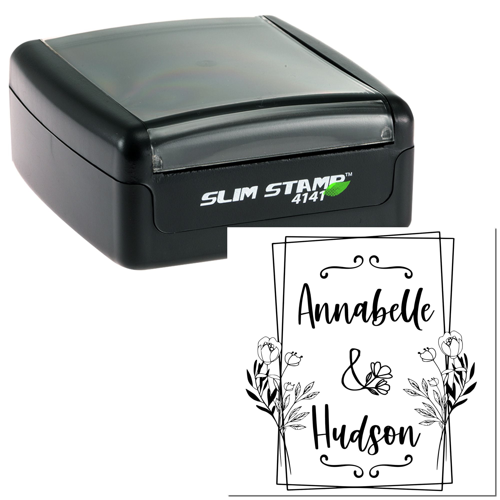 Floral Charm Custom Couple Stamp - Engineer Seal Stamps