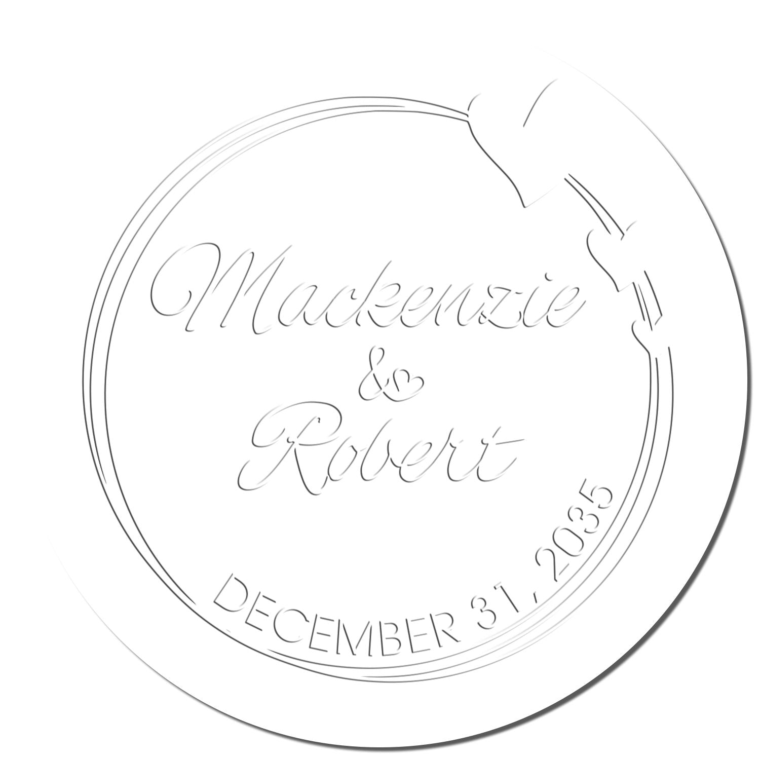 Desk Love Sealed Forever Custom-Made Return Address Initial Embossed Seal