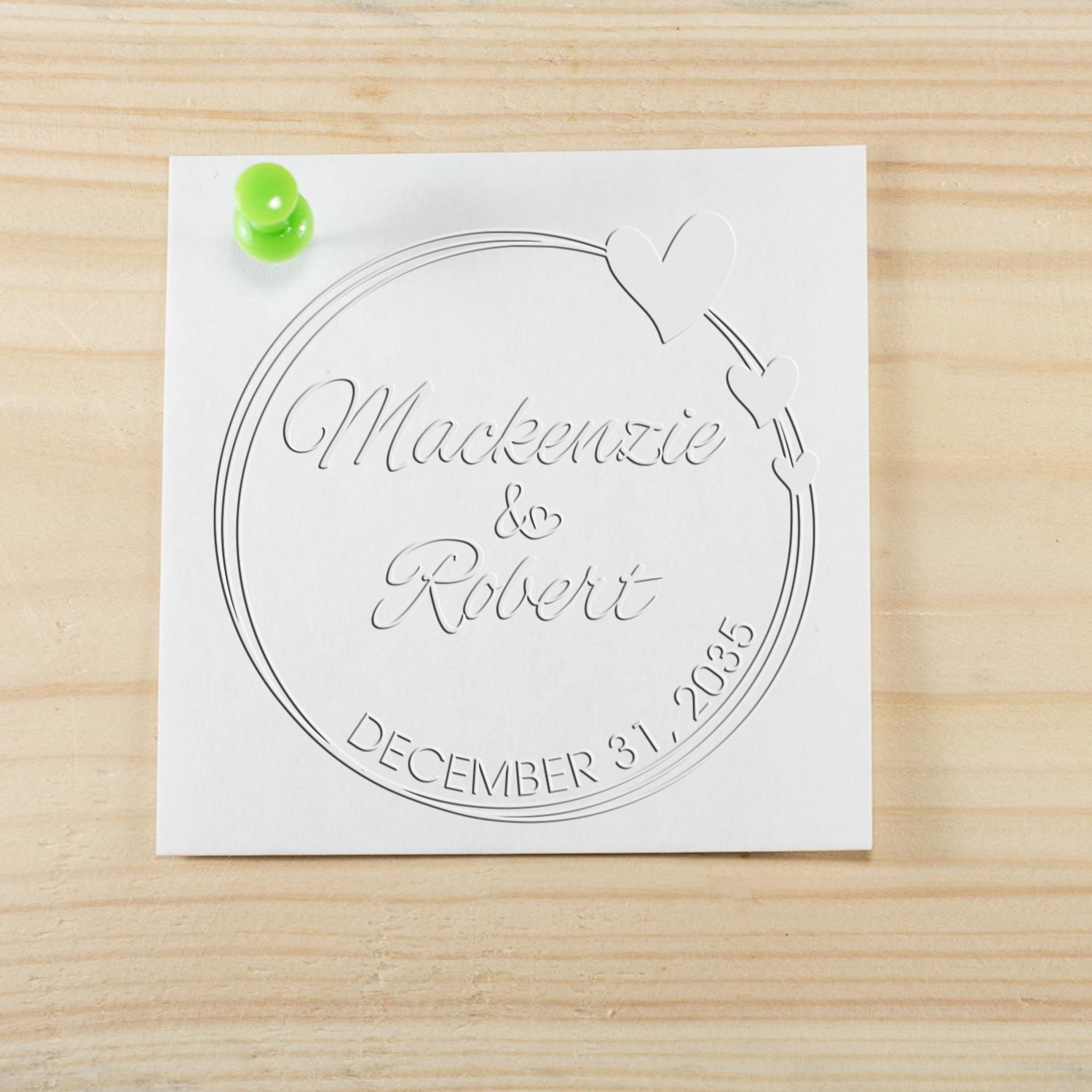 Desk Love Sealed Forever Custom-Made Return Address Initial Embossed Seal
