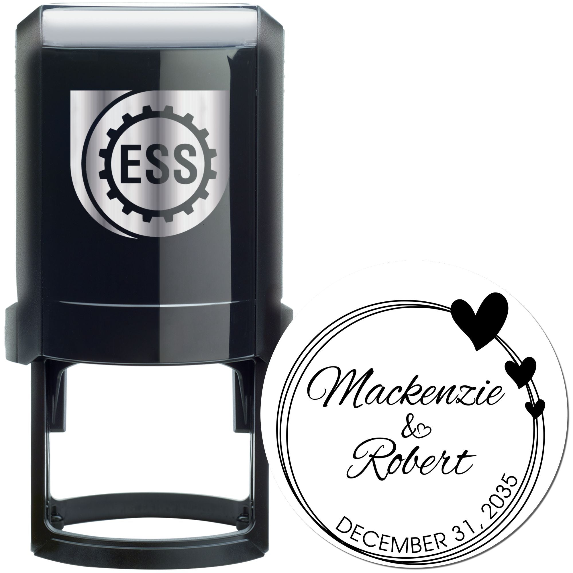 Love Sealed Forever Custom Classic Initial Stamper - Engineer Seal Stamps
