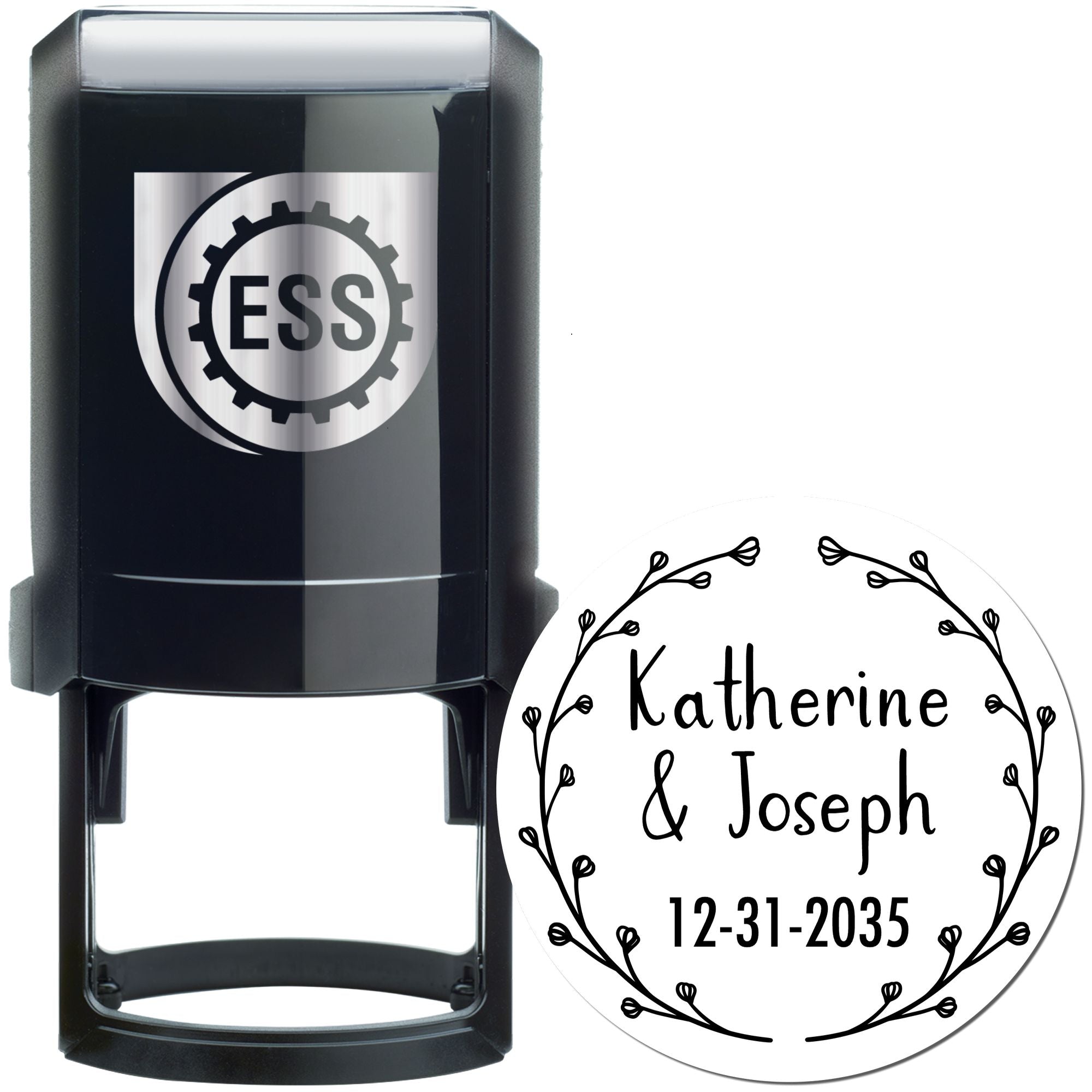 Blossoming Love Custom Diy Monogram Stamper - Engineer Seal Stamps