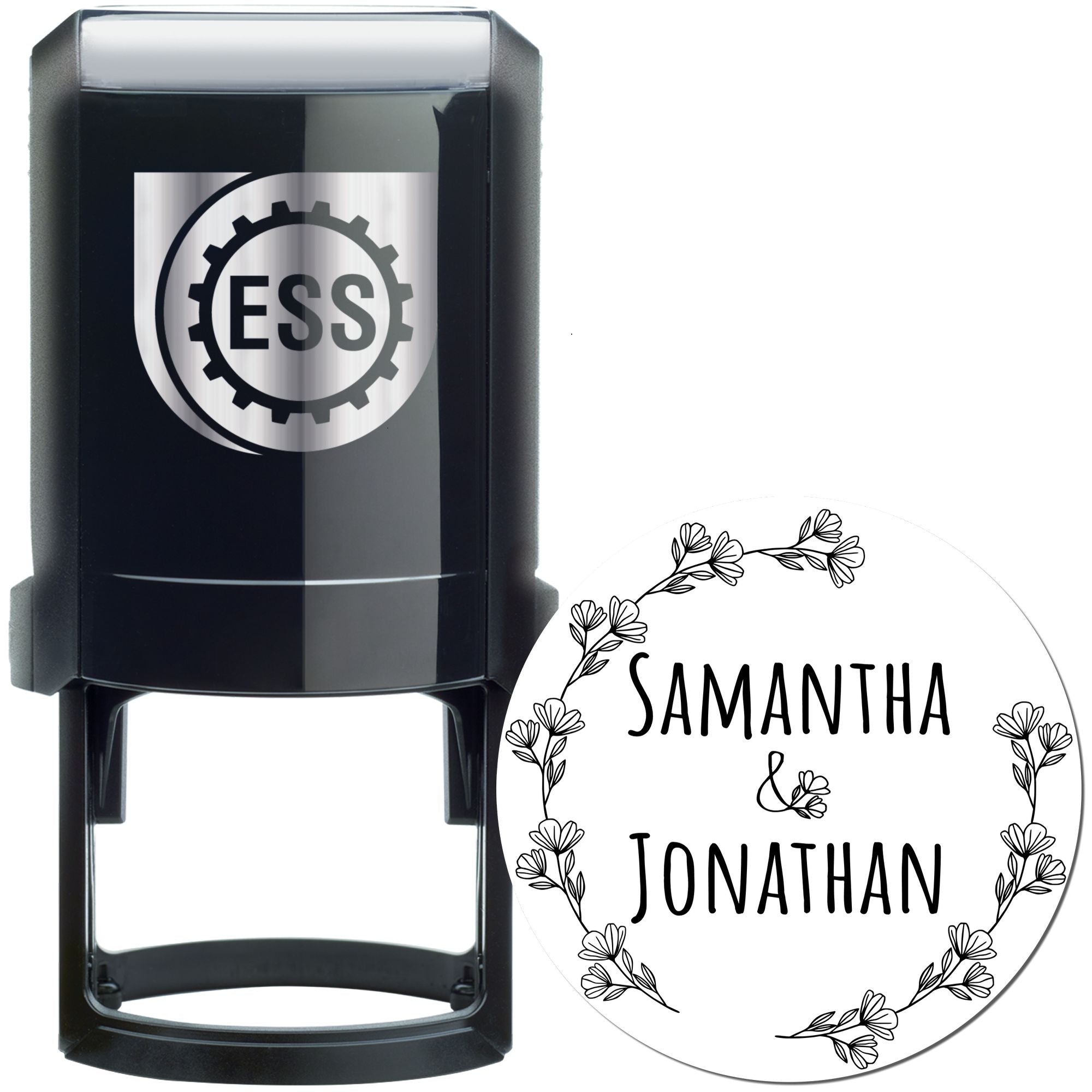 Floral Heart Custom Handmade Couples' Stamp - Engineer Seal Stamps