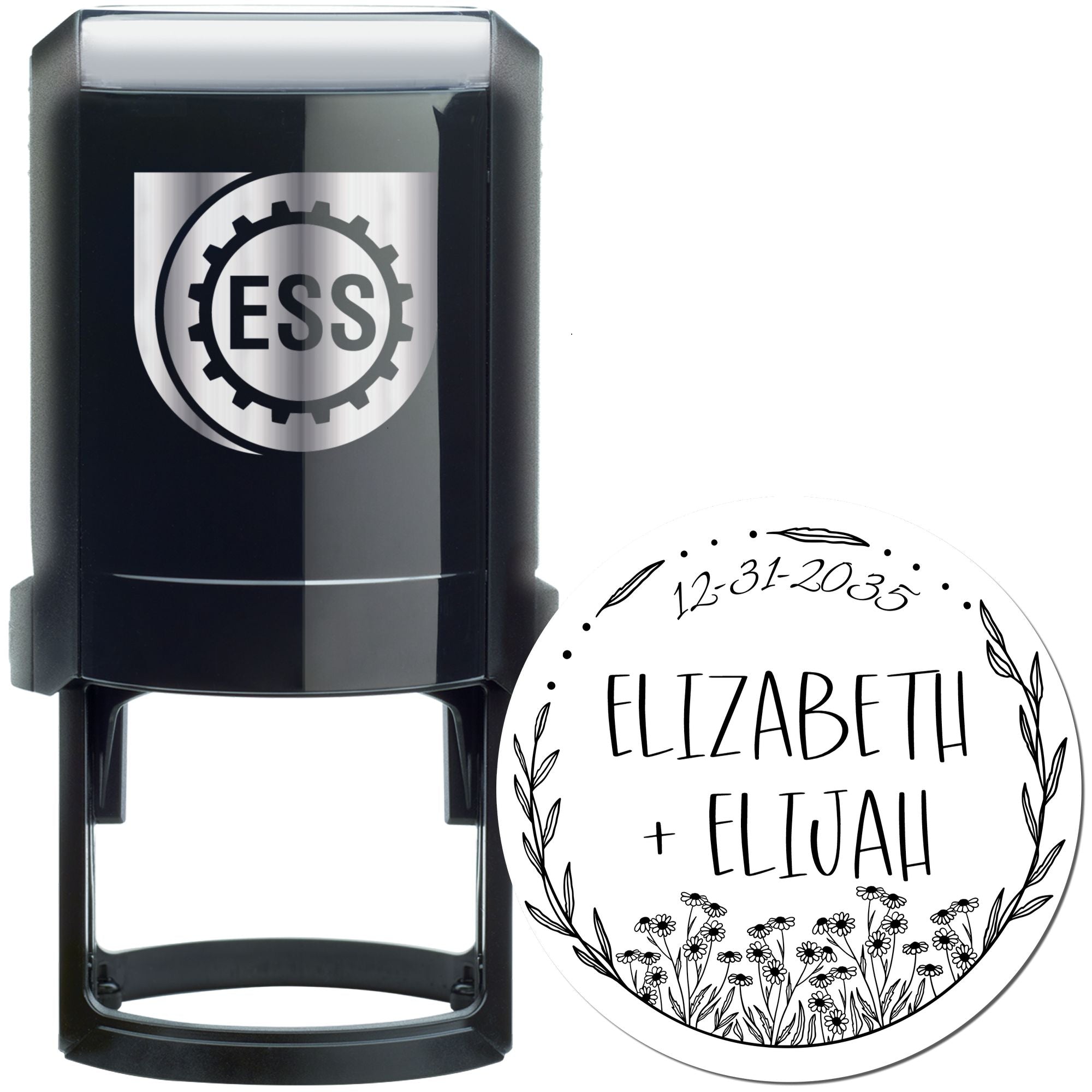 Blossom Affection Custom Handmade Couples' Stamper - Engineer Seal Stamps