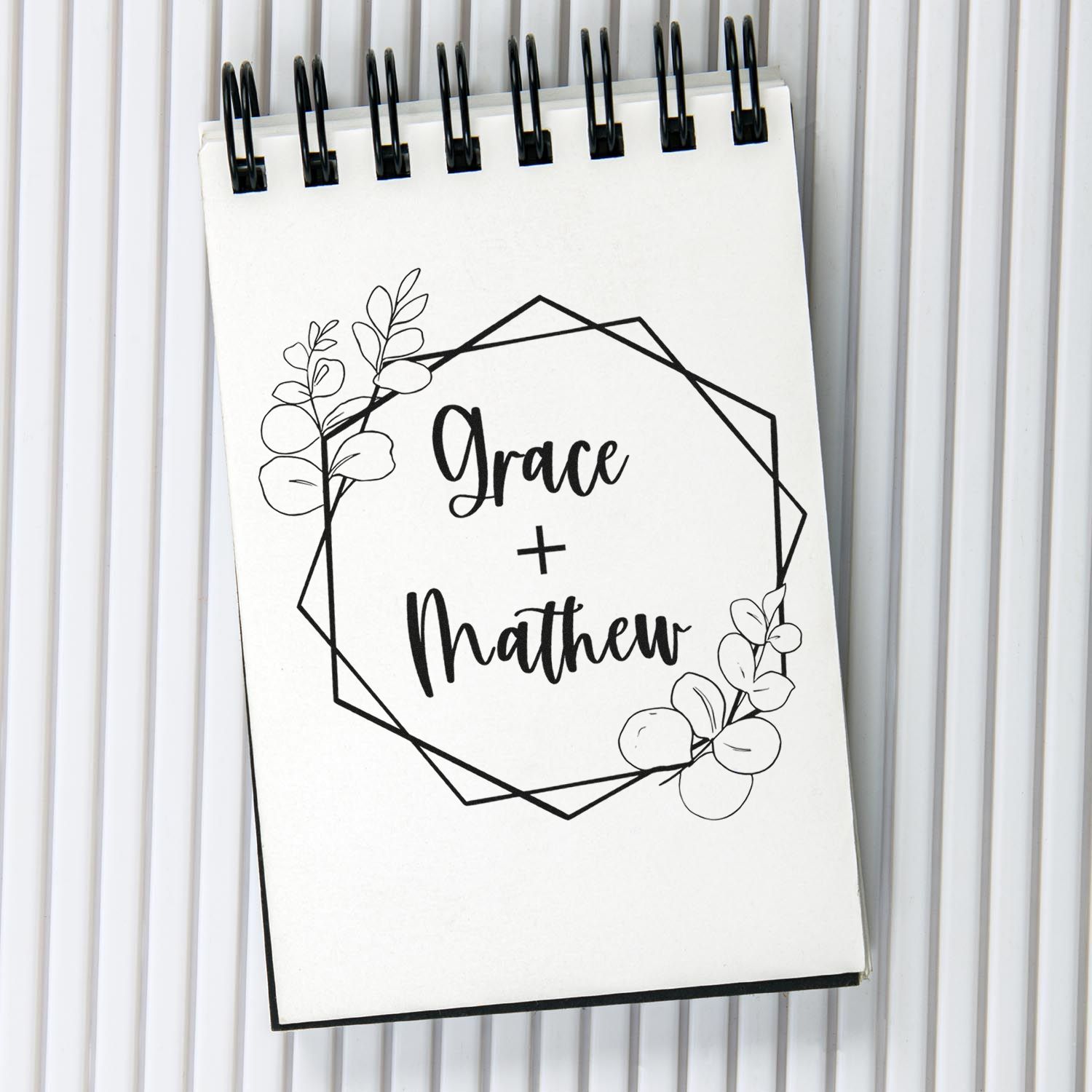Round Petal Grace Wedding Envelope Stamp